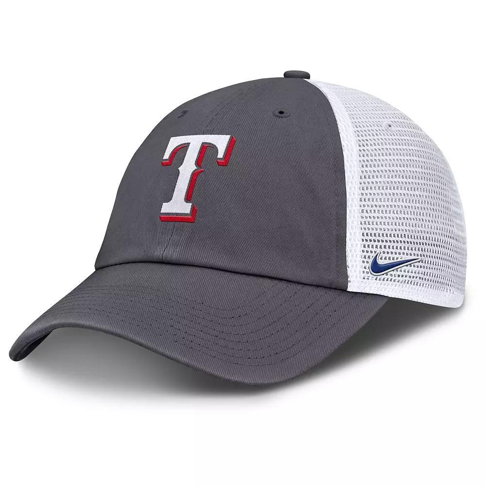 Men's Nike Gray Texas Rangers Adjustable Trucker Hat, Size: Medium/Large, Grey Product Image