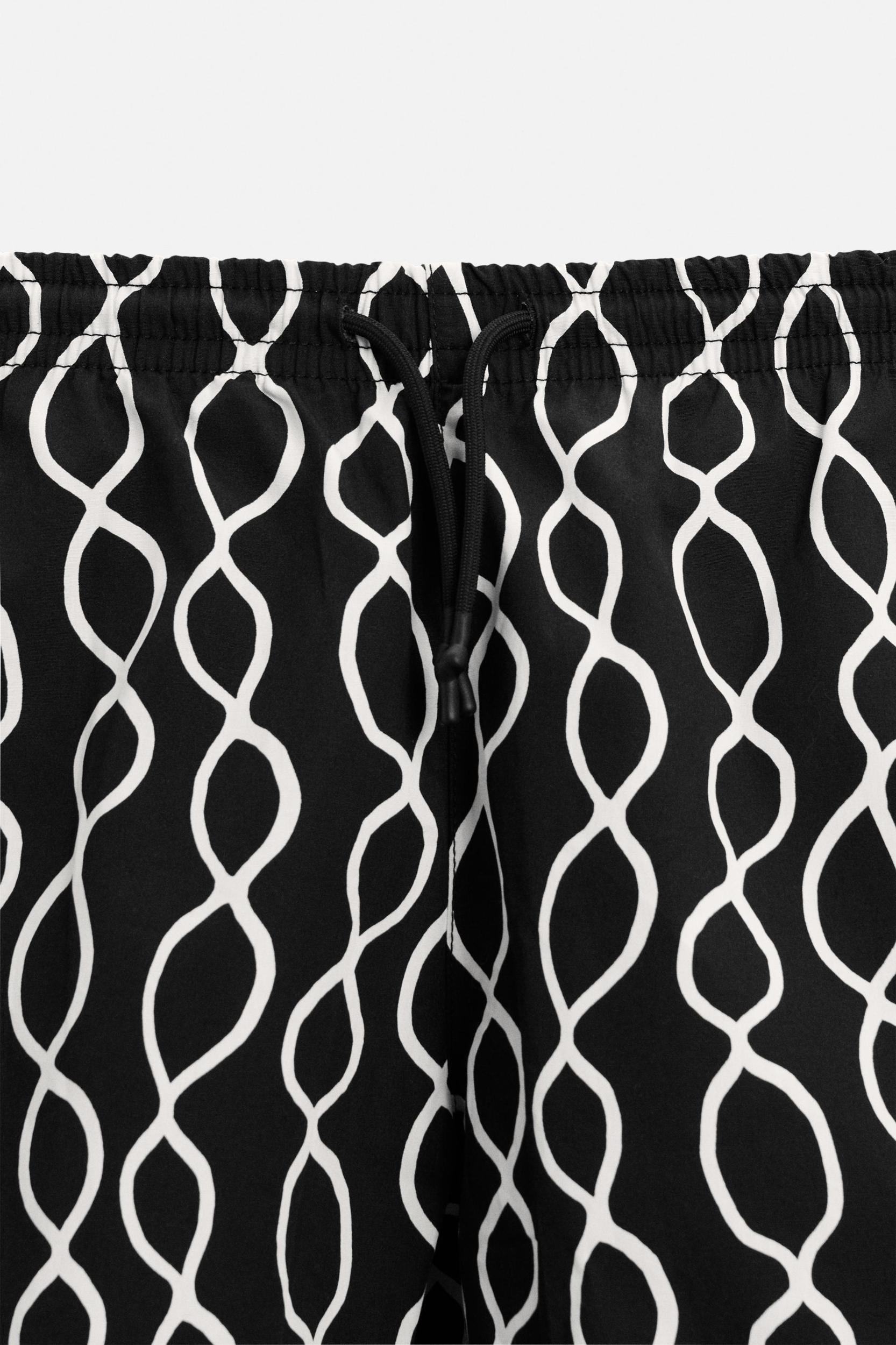 GEOMETRIC PRINT SWIMMING TRUNKS Product Image