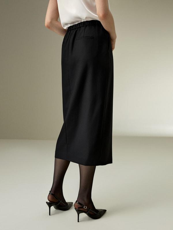 Modern Beauty Silk Wool Pencil Skirt Product Image