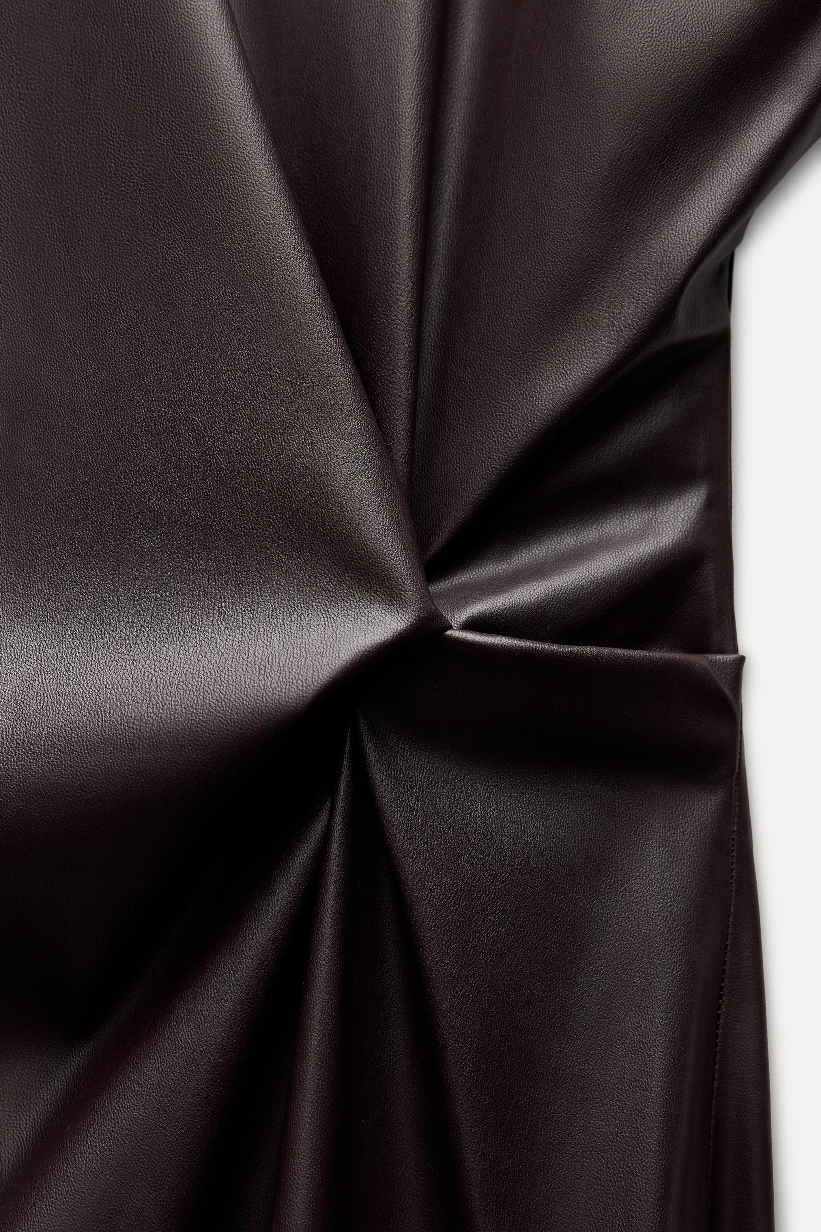 FAUX LEATHER MIDI DRESS Product Image