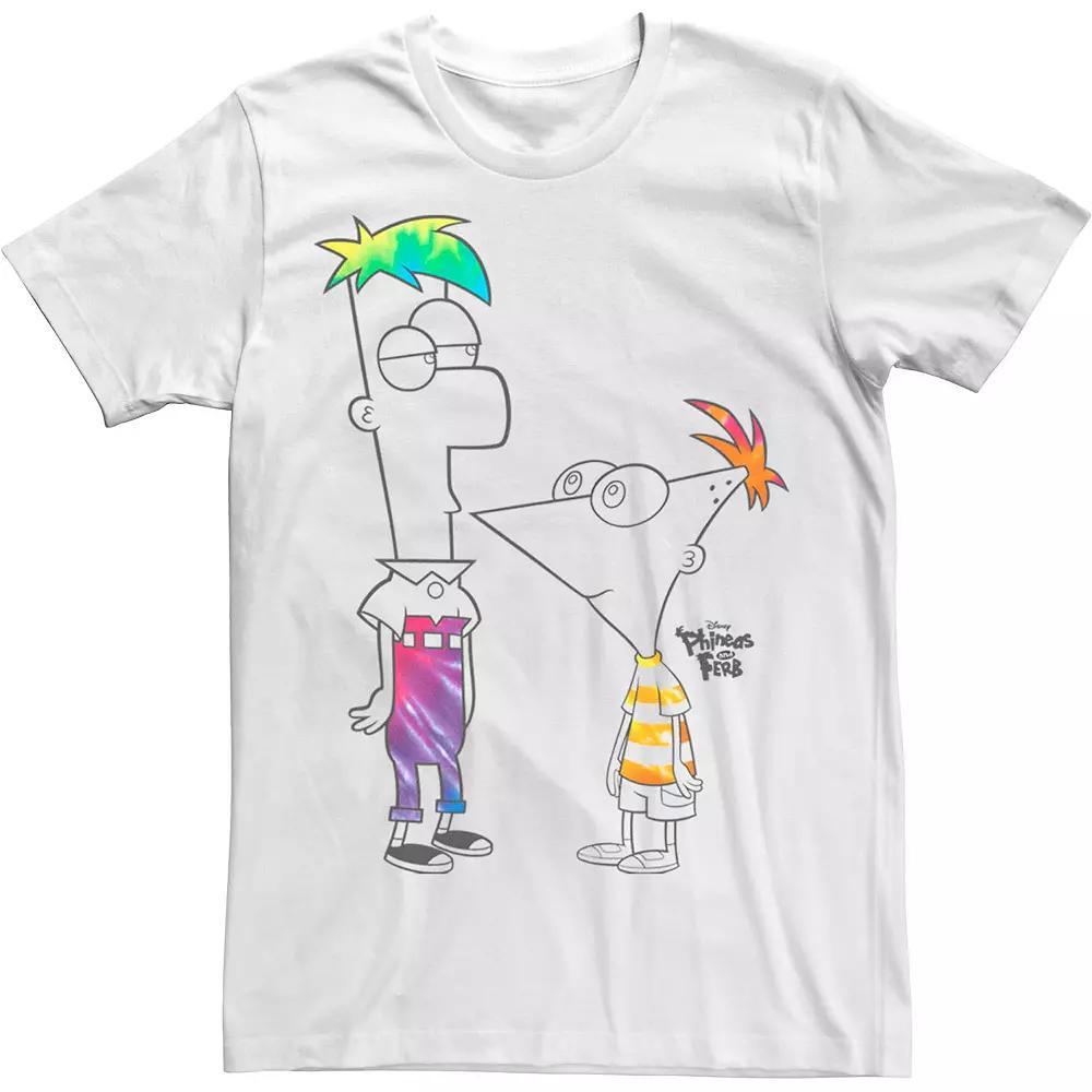 Disney's Phineas And Ferb Boys Of Tie Dye Men's Tee, Size: 3XL, White Product Image