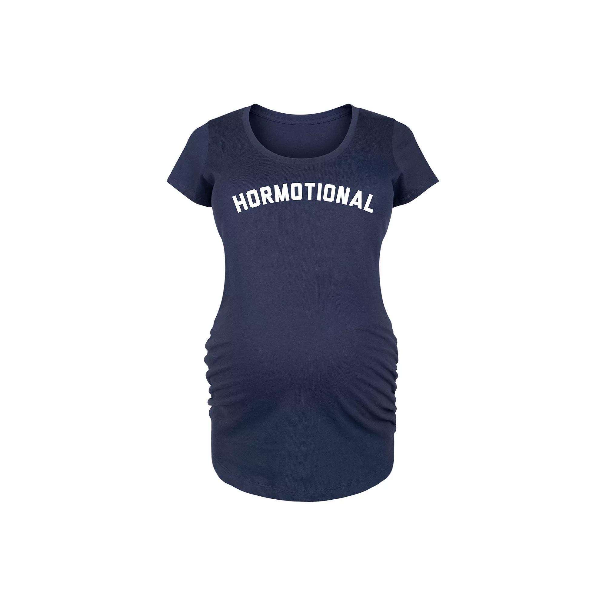 Maternity Hormotional Graphic Tee, Womens Heather Grey Product Image