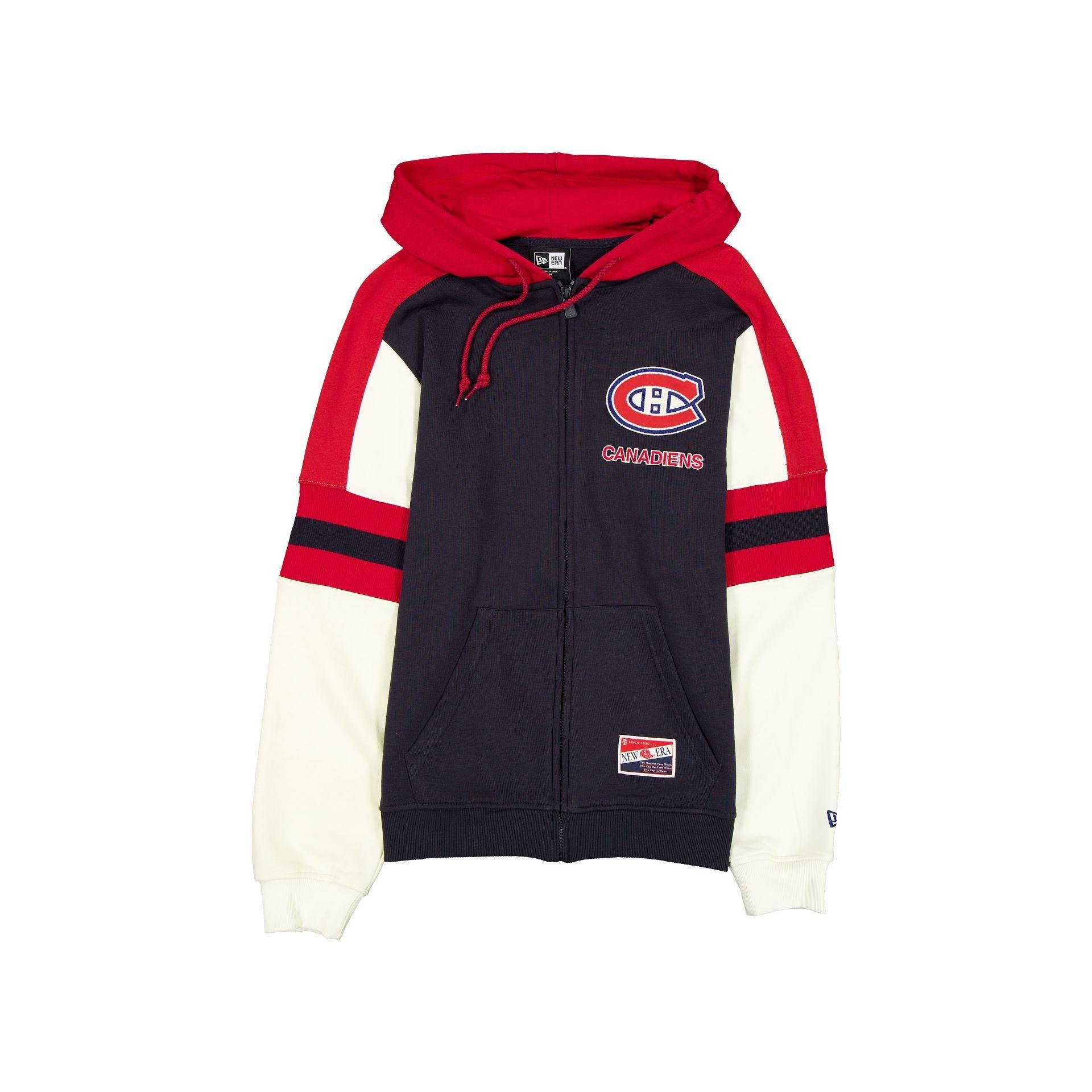 Montreal Canadiens Throwback Zipper Hoodie Male Product Image