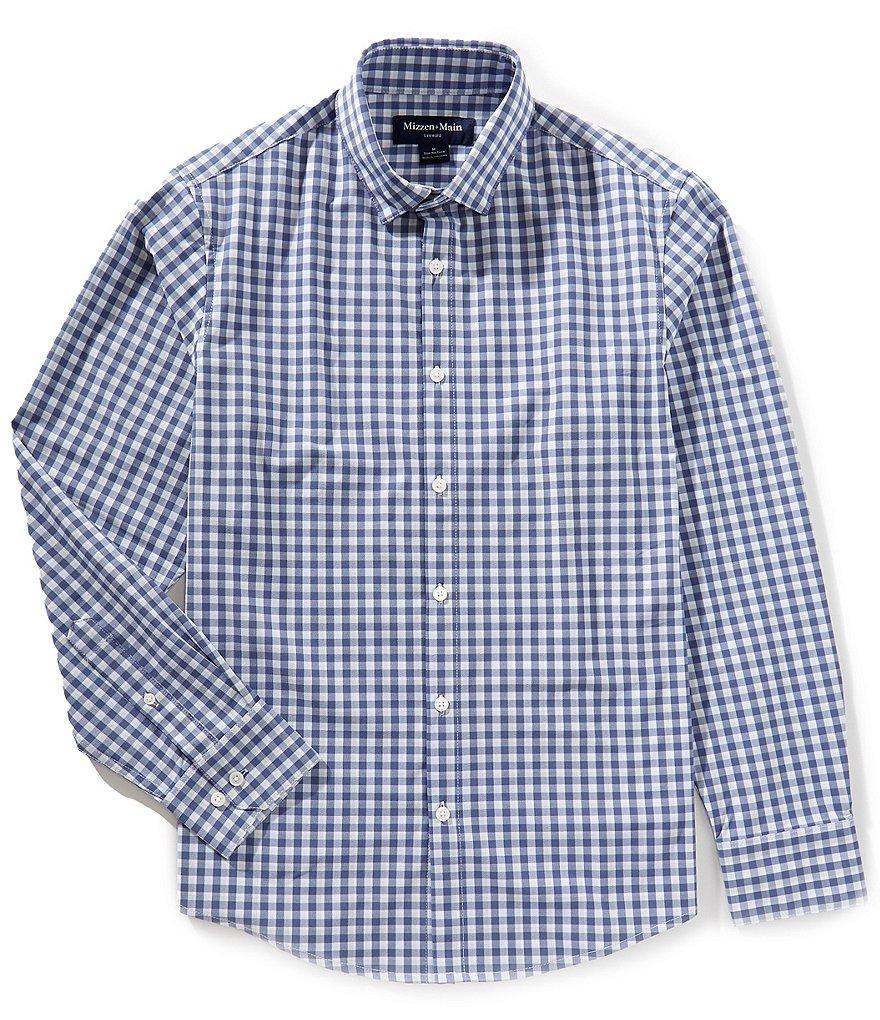 Mizzen+Main Performance Stretch Leeward No Tuck Plaid Long Sleeve Woven Shirt Product Image