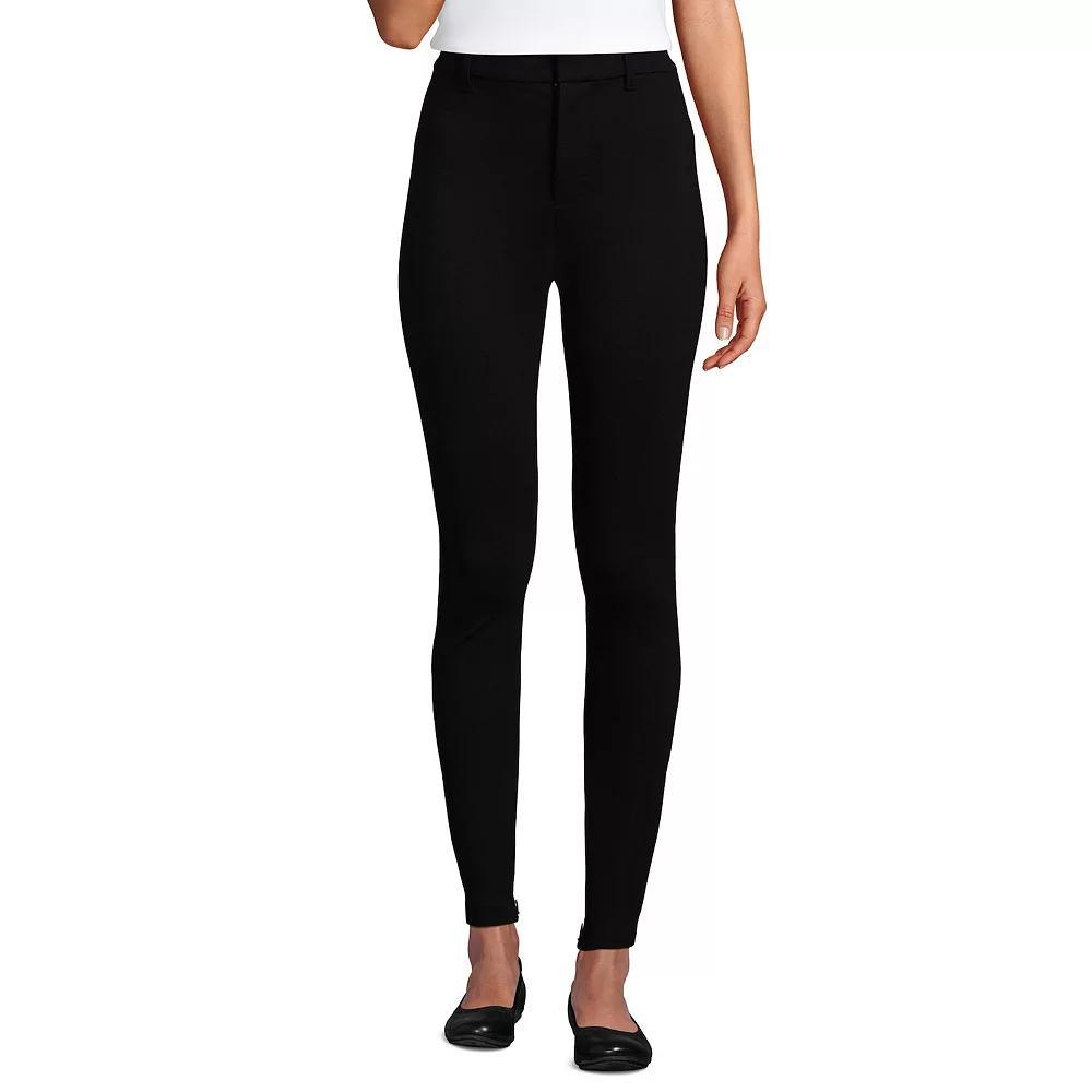 Women's Lands' End High Rise Ponte Polished Leggings, Size: 10, Deep  Blue Product Image