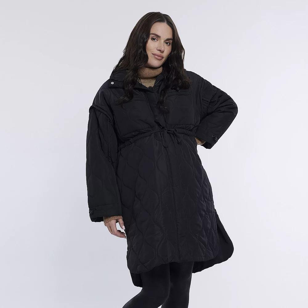 Maternity Motherhood® Puffer Jacket, Women's, Size: Medium-Mat, Black Product Image