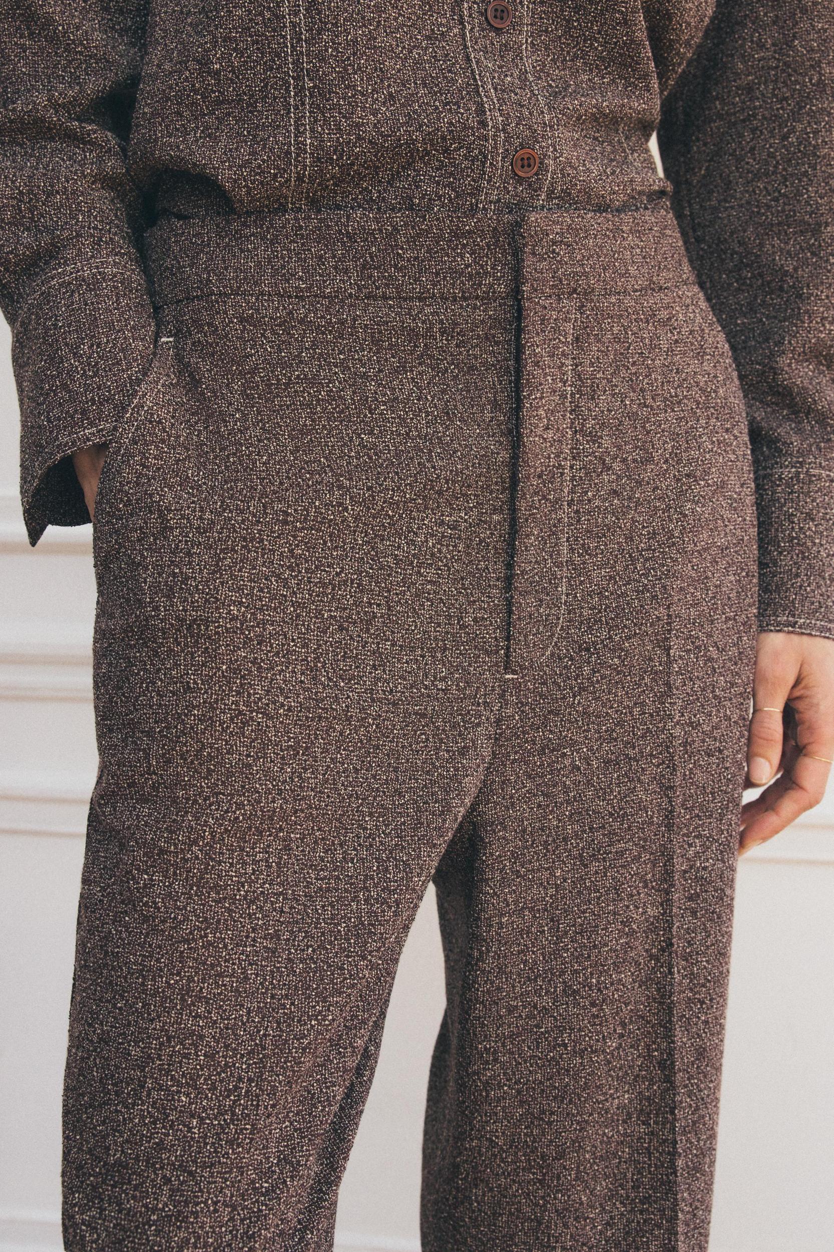 STRAIGHT LEG PANTS WITH TOPSTITCHING ZW COLLECTION Product Image
