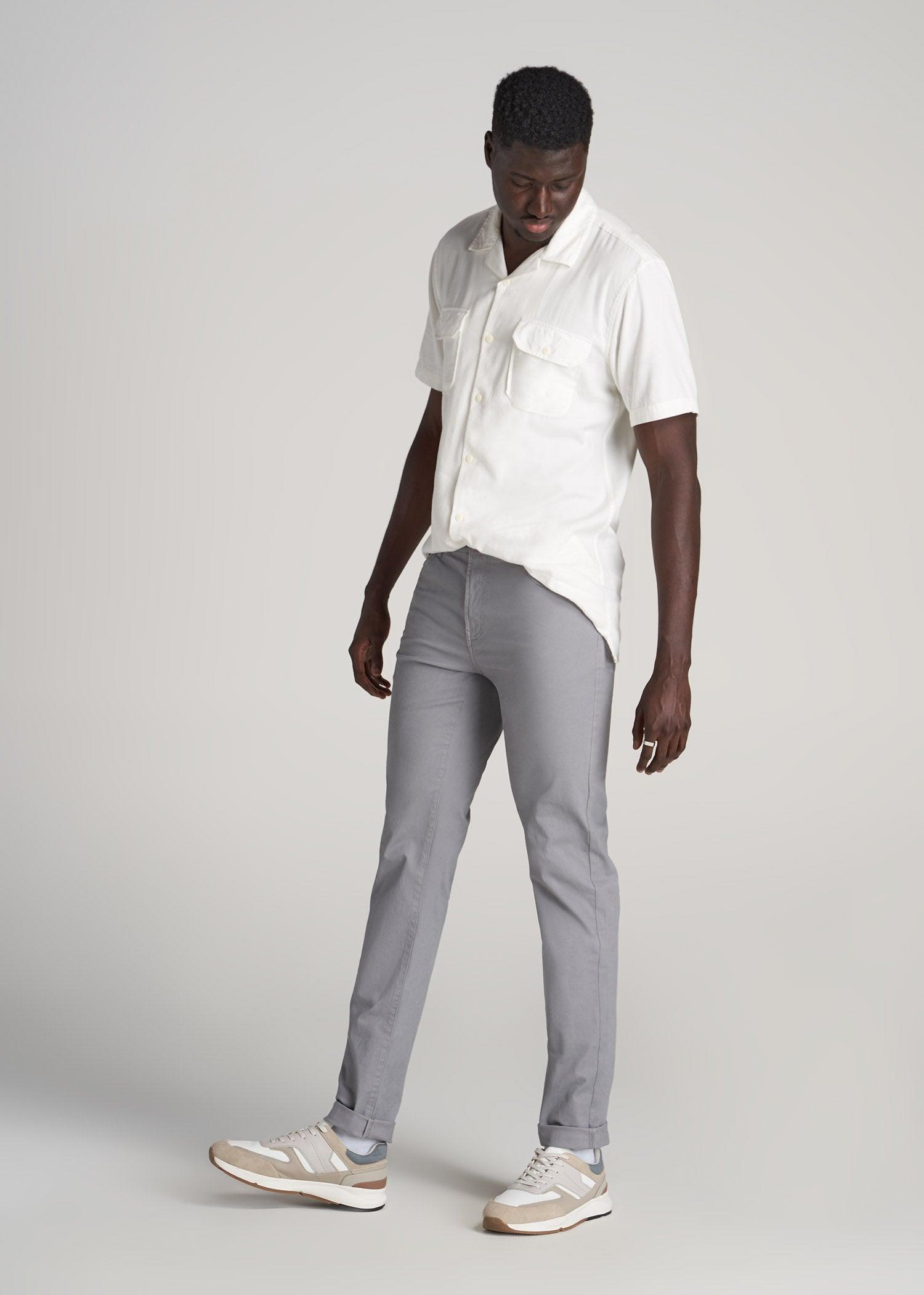 Dylan Slim Fit Five-Pocket Pants For Tall Men in Black Male Product Image