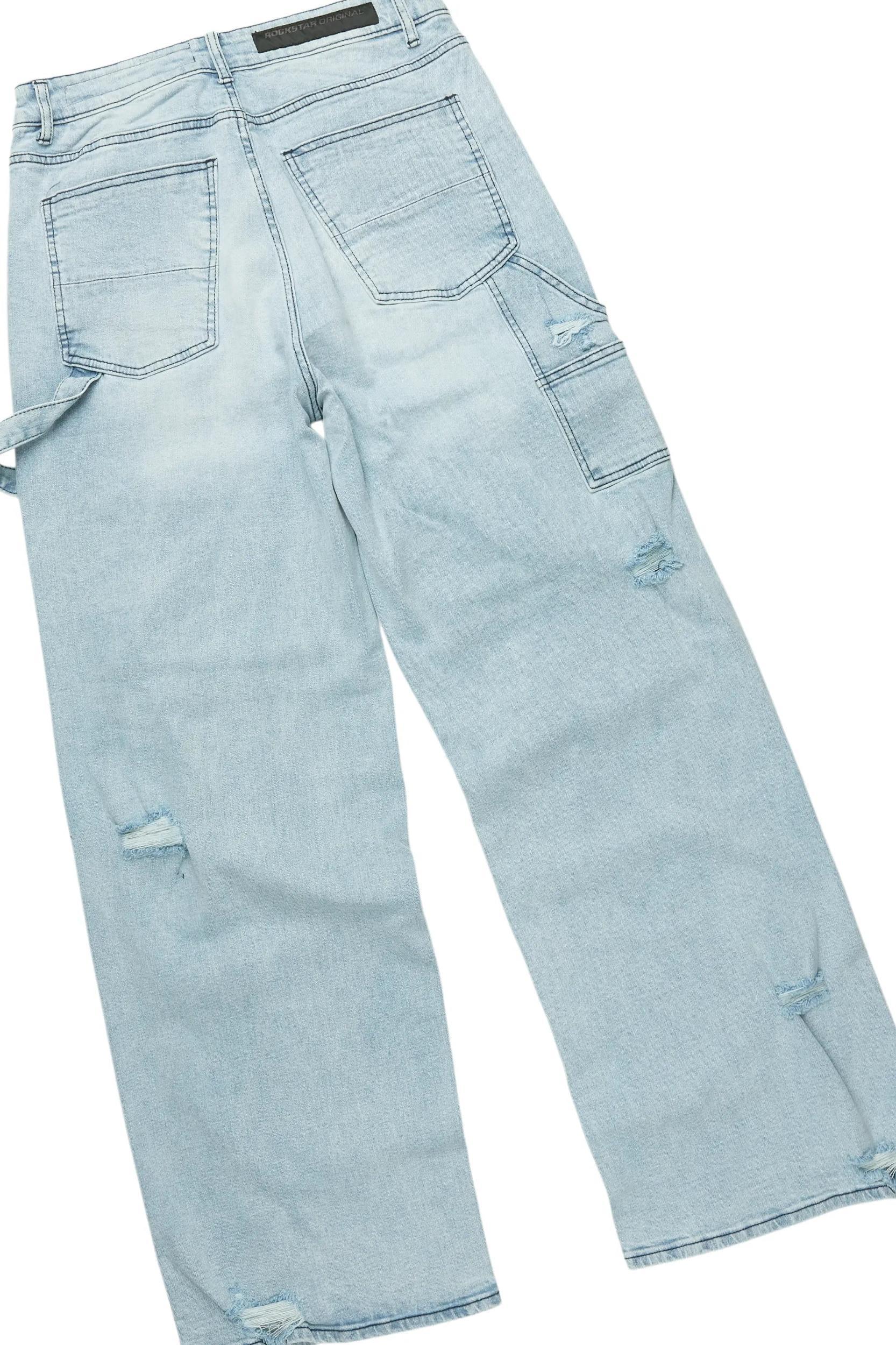 Yooz Heather Grey Hoodie & Burain Baggy Fit Jean Bundle Male Product Image