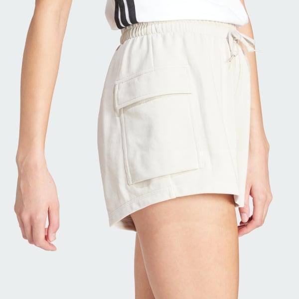 Women's adidas Essentials Small Logo Terry Sportswear Cargo Shorts, Size: XL, Bliss Purple Product Image