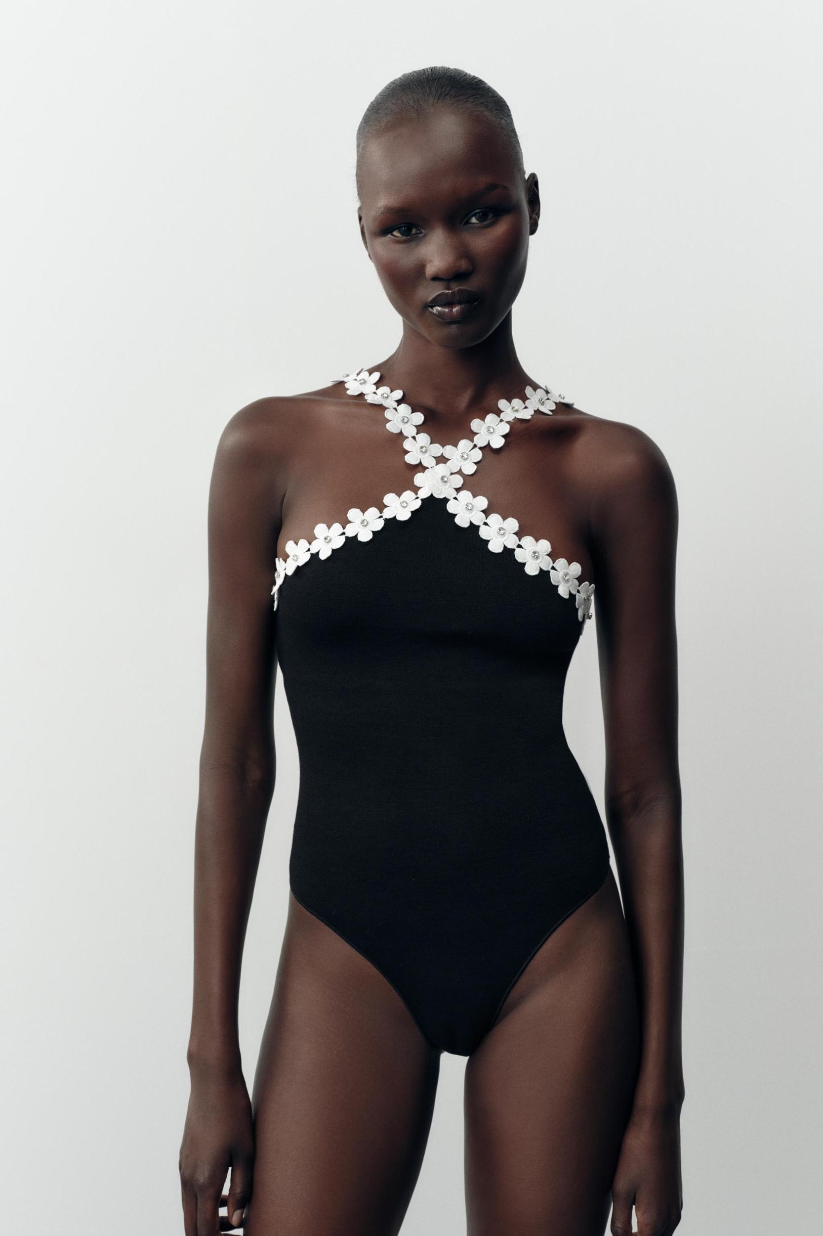 FLORAL HARDWARE STRETCH BODYSUIT Product Image