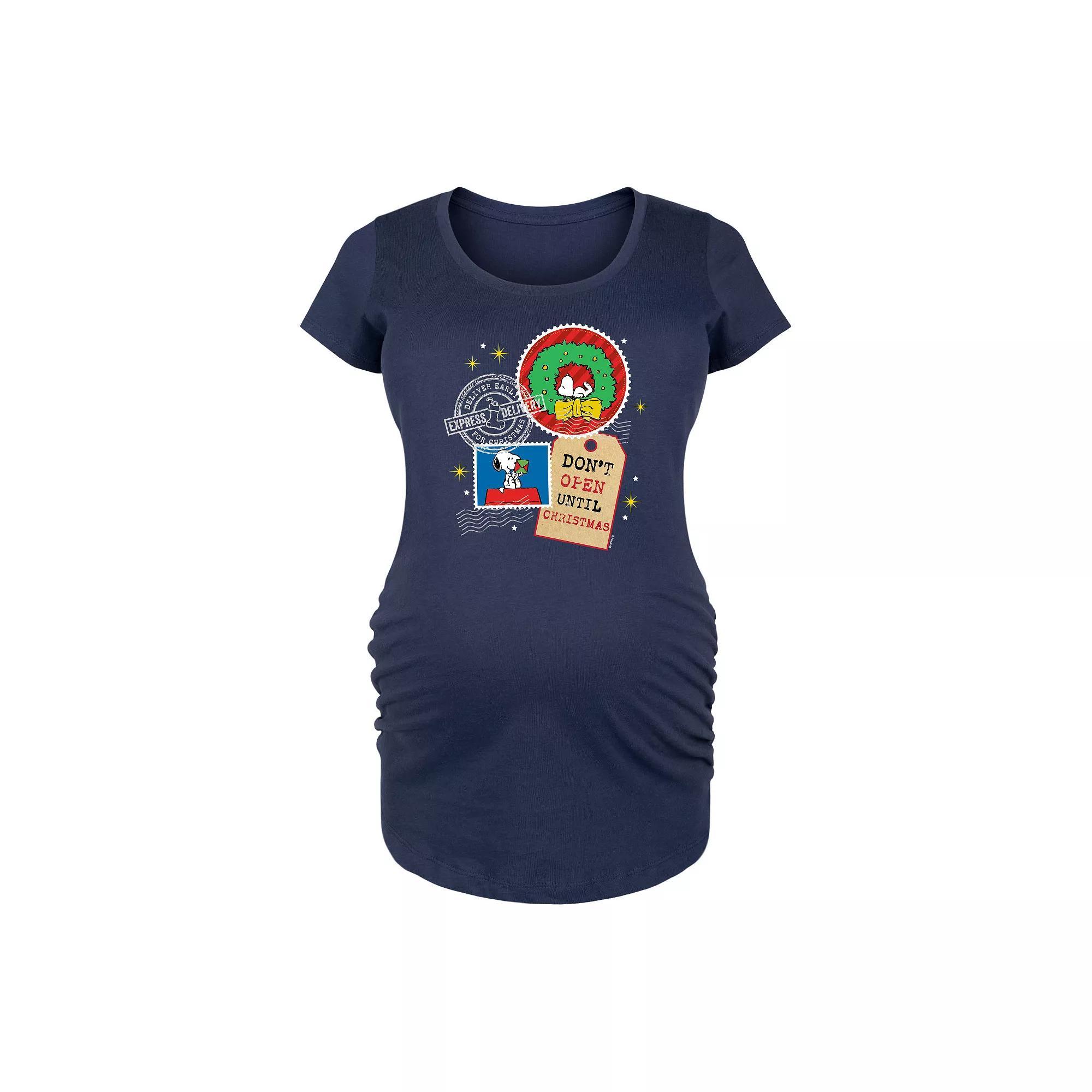 Maternity Barbie Logo Winter Stars Graphic Tee, Womens Product Image