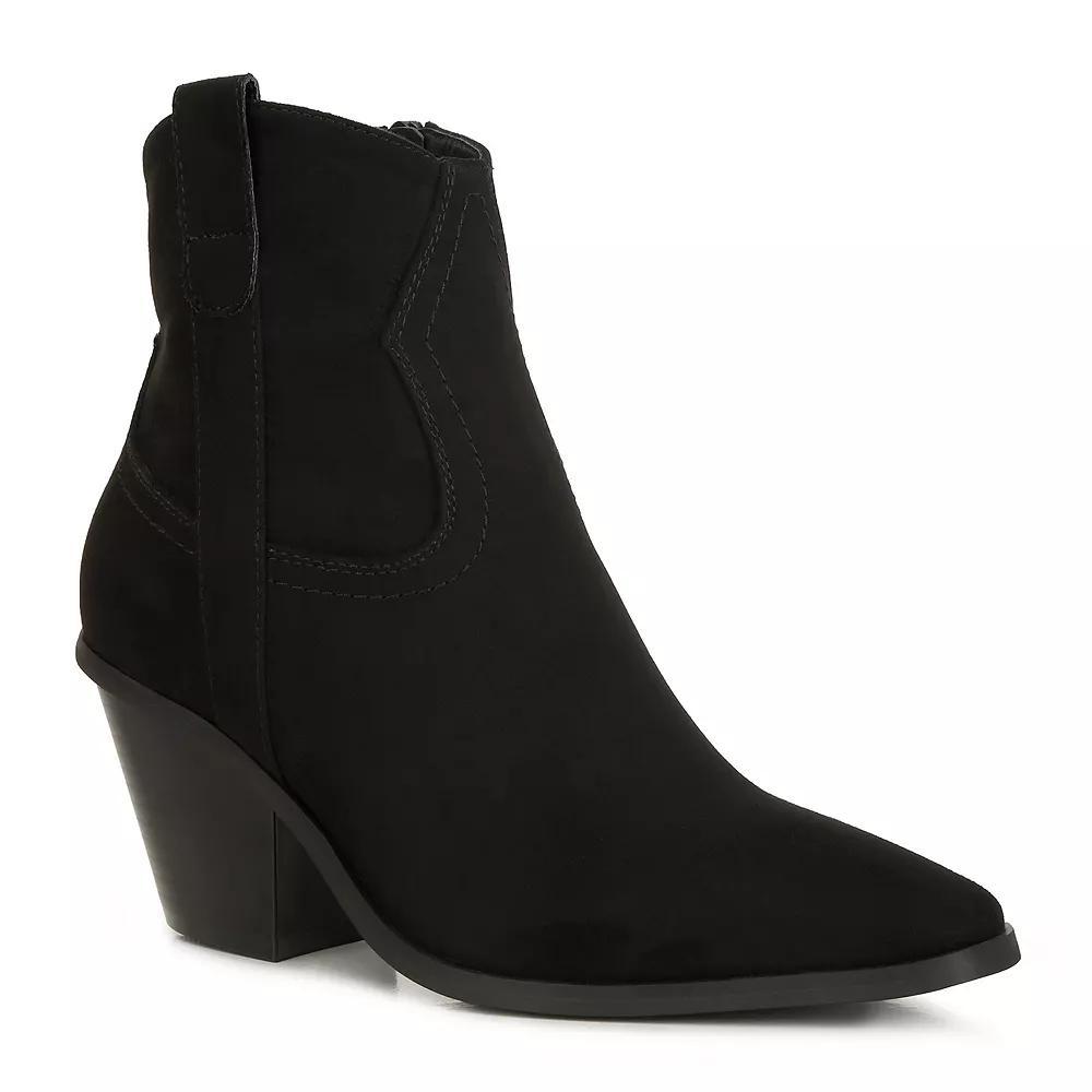 London Rag Elettra Women's Cowboy Ankle Boots, Size: 6, Black Product Image