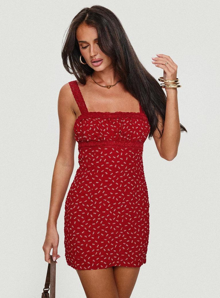 Gorgeous Mini Dress Red Product Image