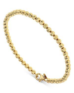 Alberto Milani Mens 18K Yellow Gold Via Palladio Textured Bead Bracelet Product Image