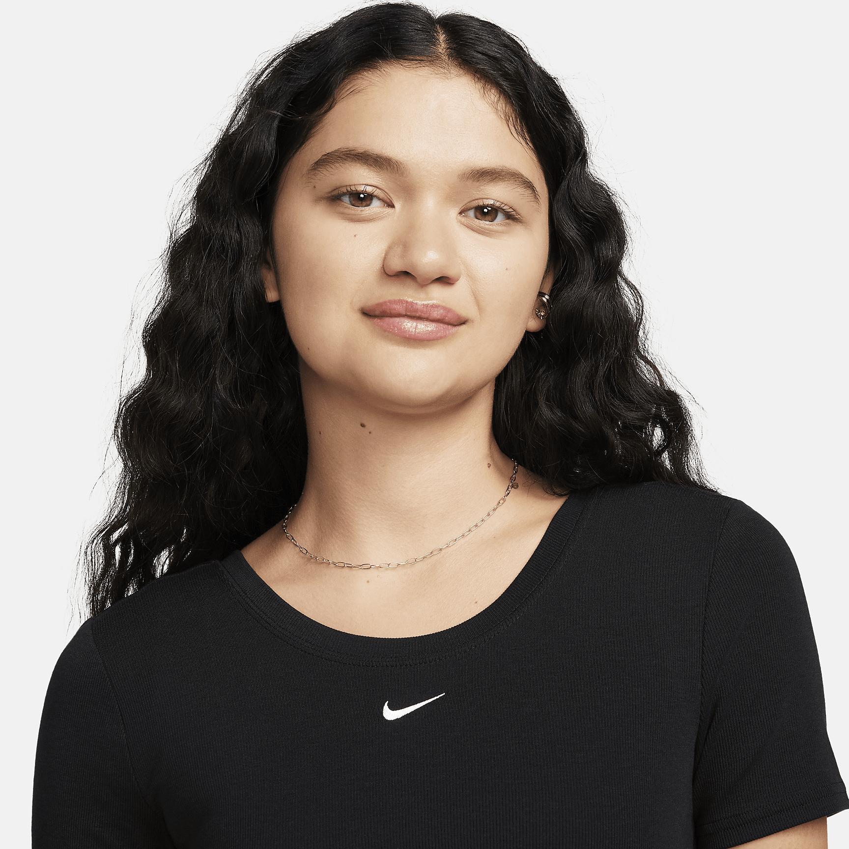 Nike Sportswear Chill Knit Women's Tight Scoop-Back Short-Sleeve Mini-Rib Top Product Image