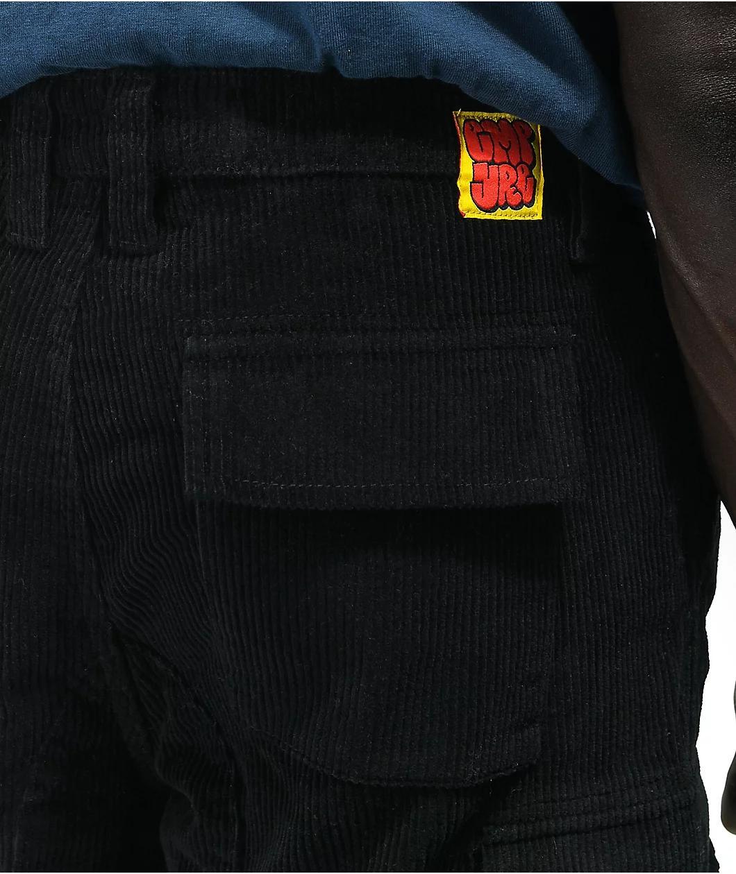 Empyre Black Corduroy Cargo Skate Pants Product Image
