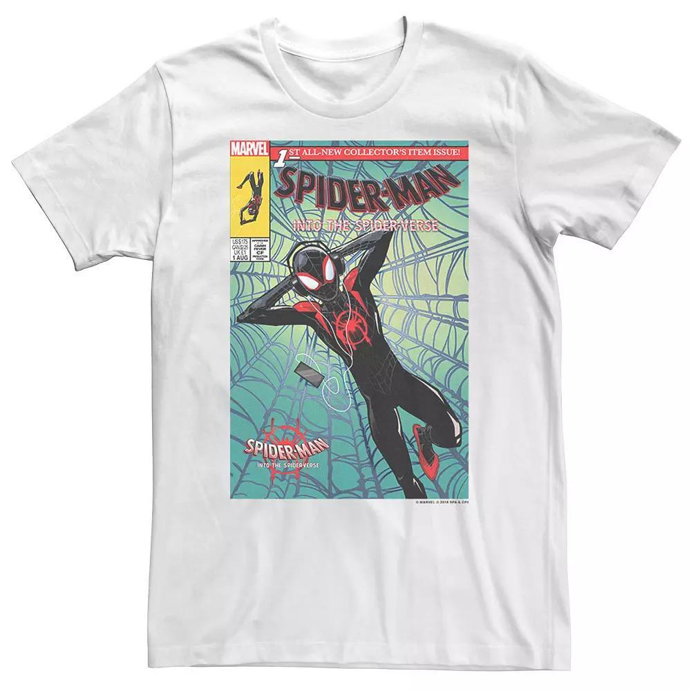 Big & Tall Marvel Spiderverse Collectors Comic Cover Tee, Men's, Size: XL Tall, White Product Image