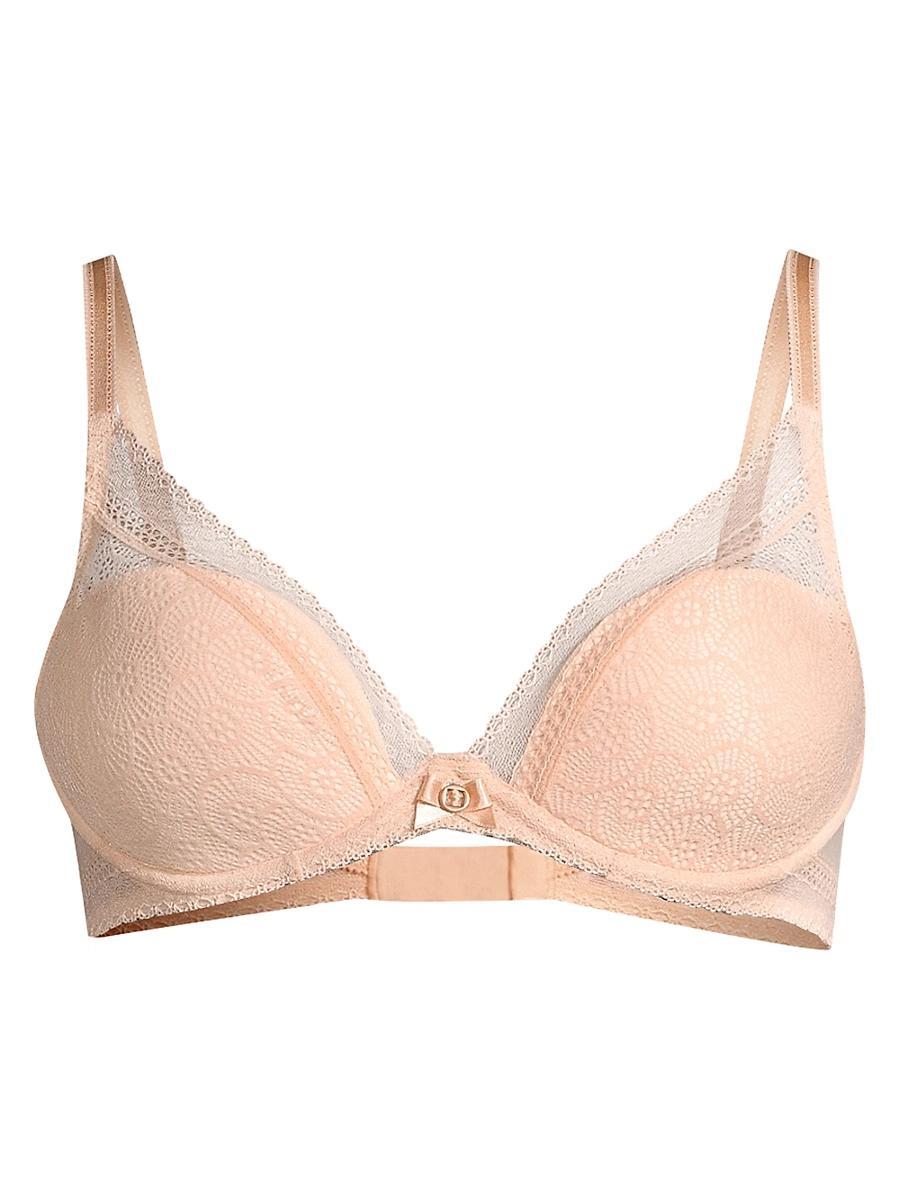 Festivite Lace Plunge Bra, Bright Pink Product Image