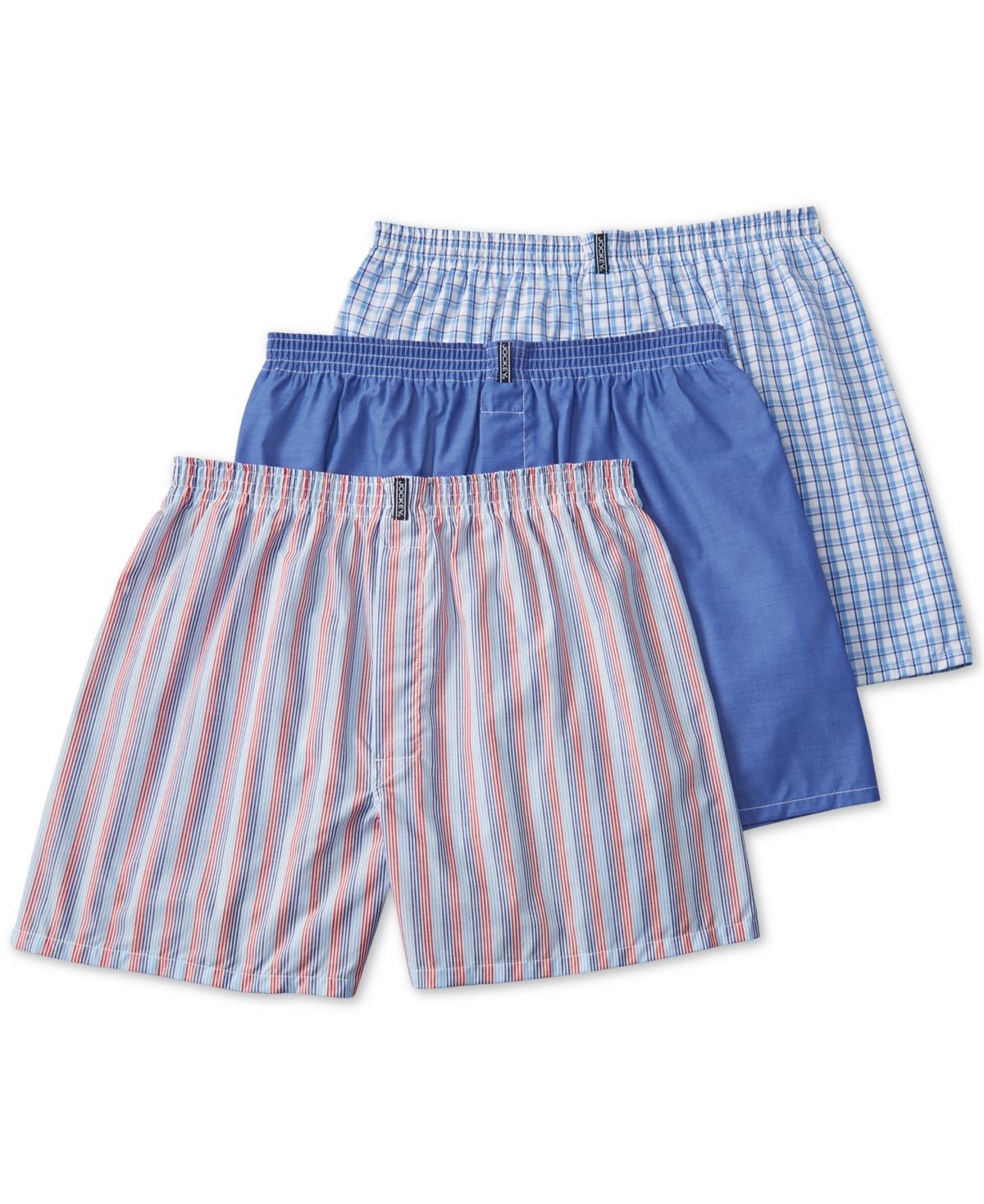 Mens Jockey 3-Pack Classics Full Cut 5 Woven Boxer Product Image