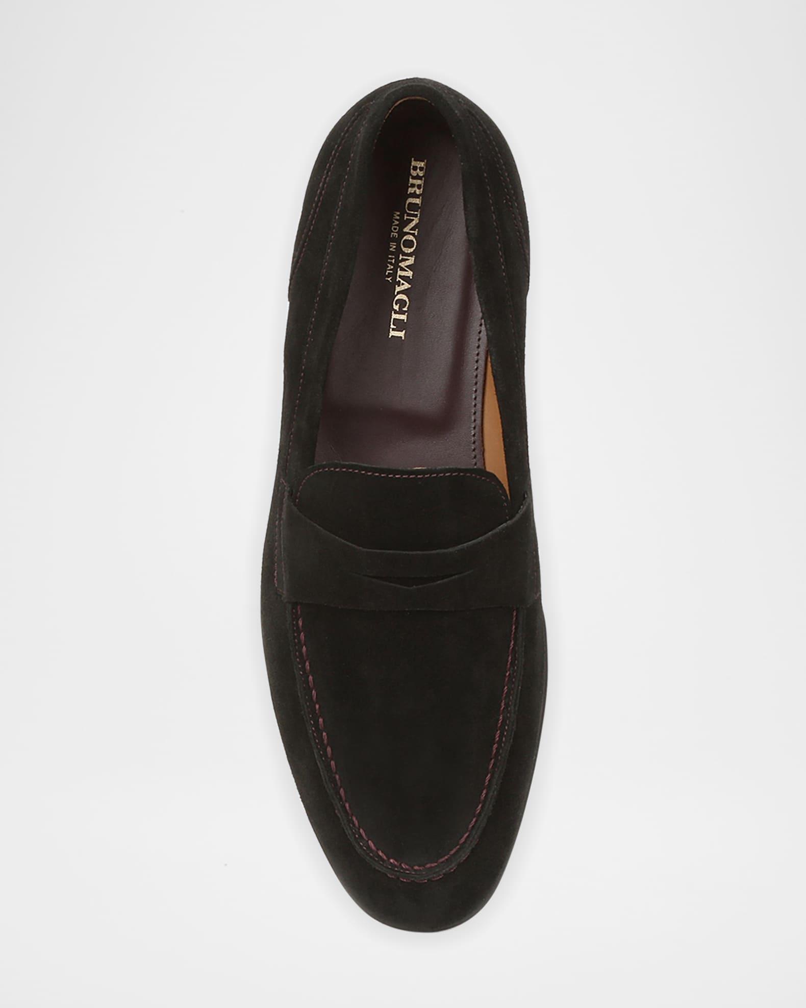 Men's Silas Suede Penny Loafers Product Image