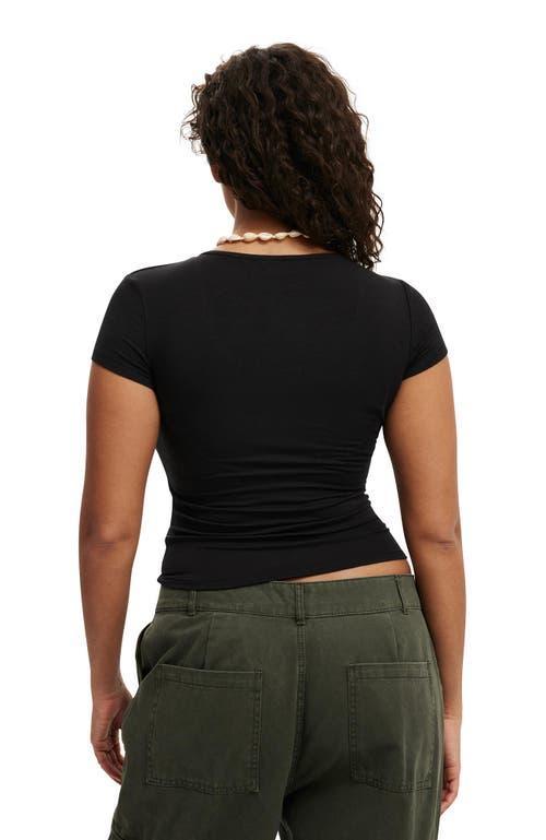 Cotton On Women's Sunday Scoop Short Sleeve in Black at Nordstrom, Size Small Product Image