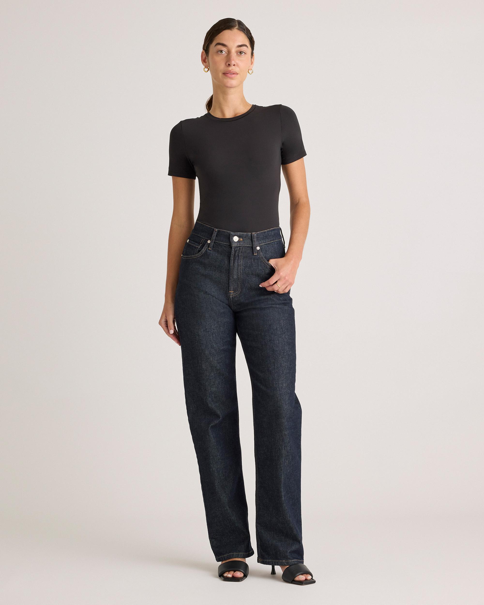 Quince | Women's Second Skin T-Shirt Bodysuit Size XL, Nylon/Spandex Product Image