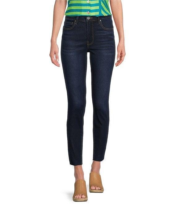 KUT from the Kloth Connie High Rise Skinny Leg Destructed Hem Jeans Product Image