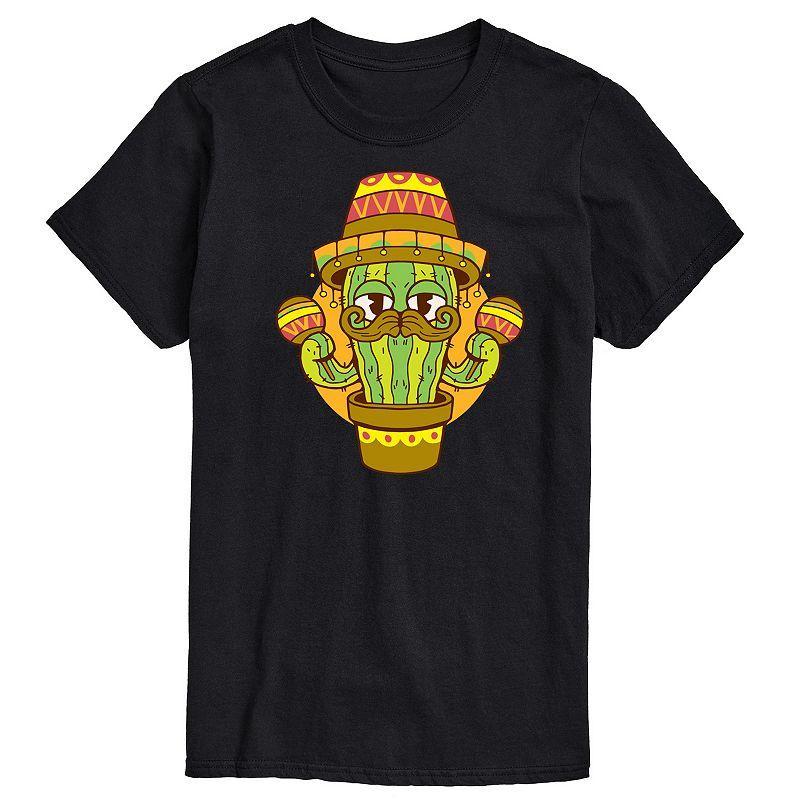 Mens Cactus Sombrero Graphic Tee Red Product Image