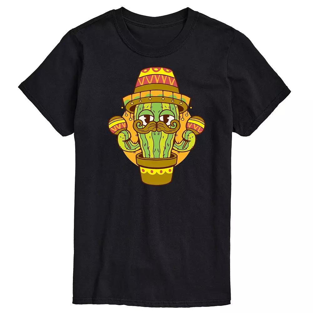 Mens Cactus Sombrero Graphic Tee Red Product Image