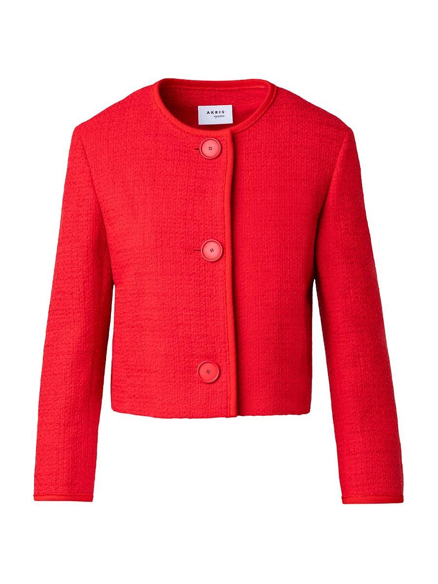 Womens Boucl Tweed Jacket Product Image