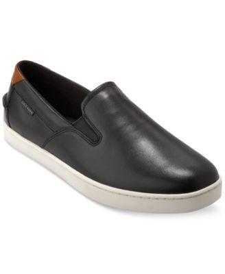 Cole Haan Mens Nantucket Slip-On Deck Shoes - Black Size 10 Product Image