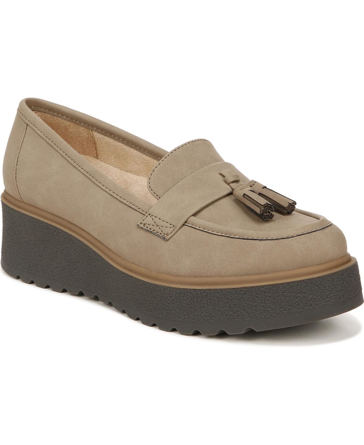 SOUL Naturalizer Josie Womens Platform Slip-on Loafers Brown Gray Product Image