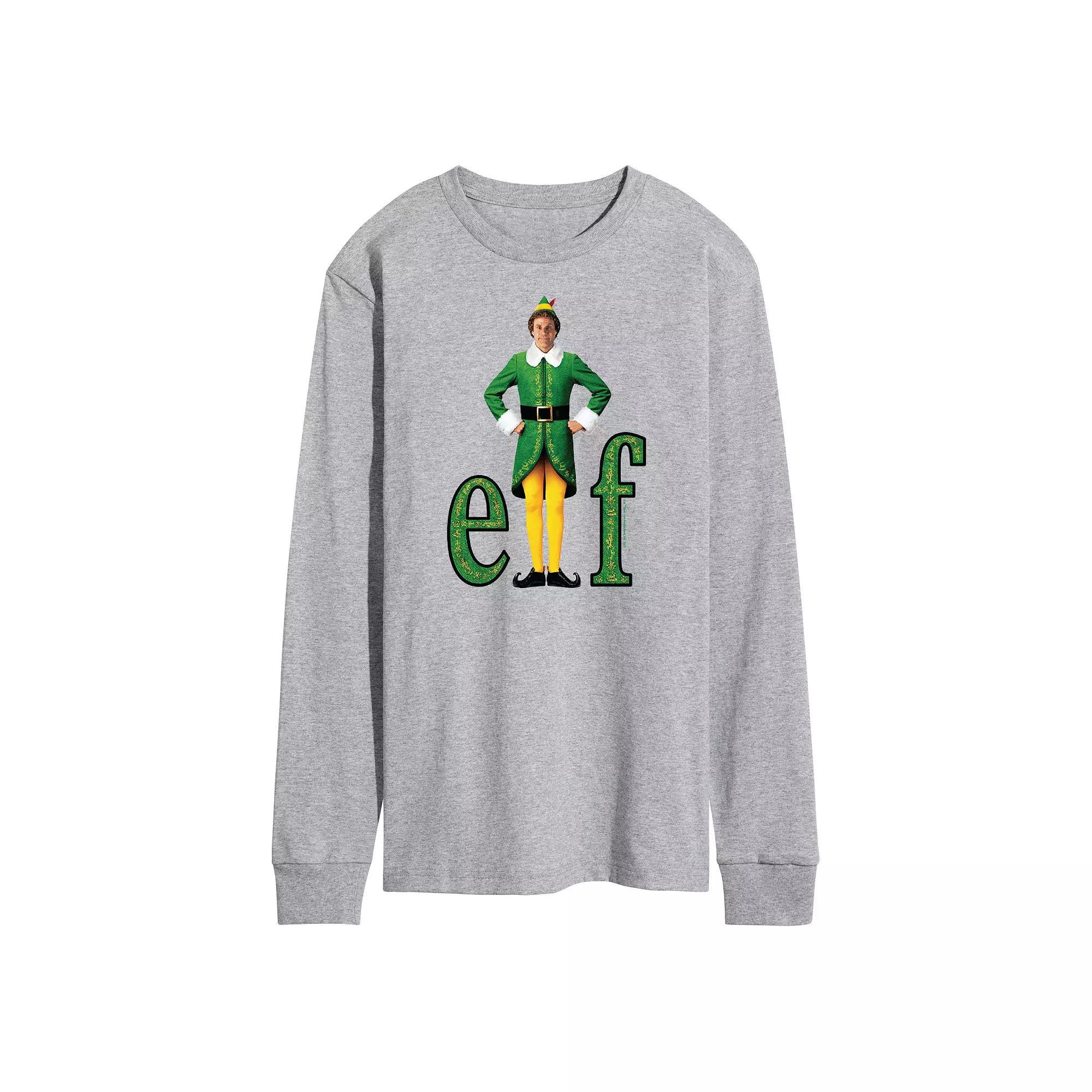 Men's Elf Buddy Long Sleeve Tee, Size: XL, Gray Product Image