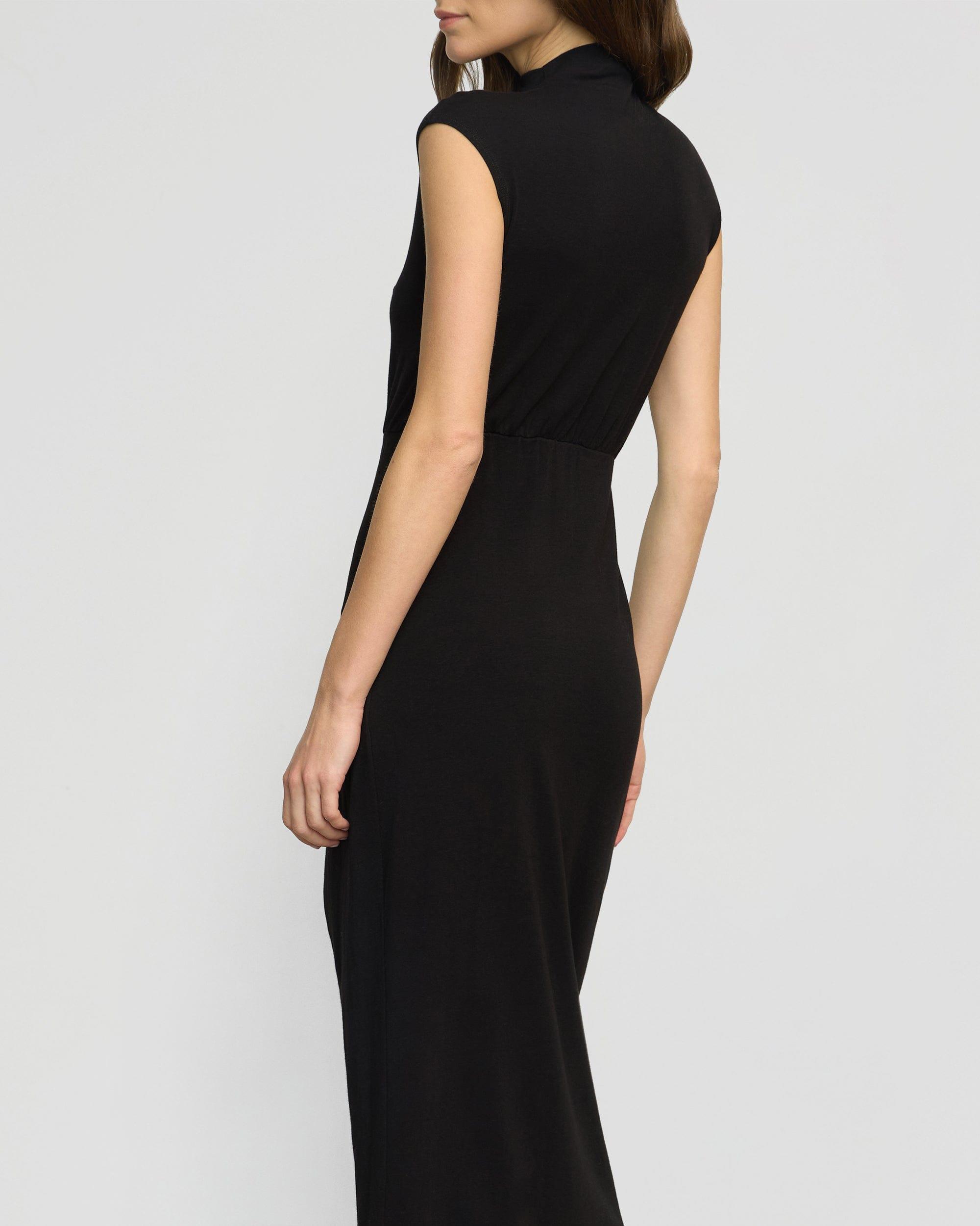 Yimei Mock-Neck Side-Slit Dress Product Image