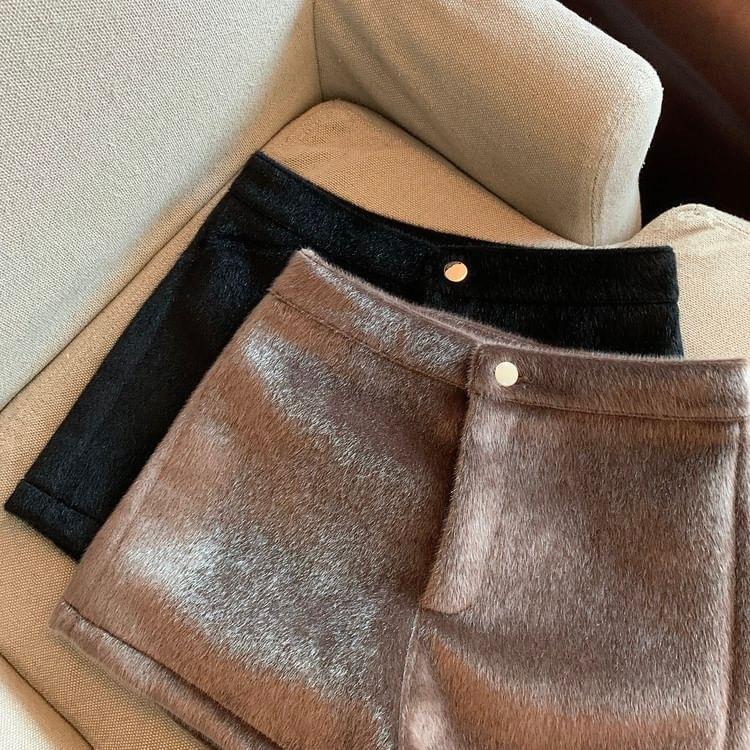High Waist Plain Hot Pants Product Image