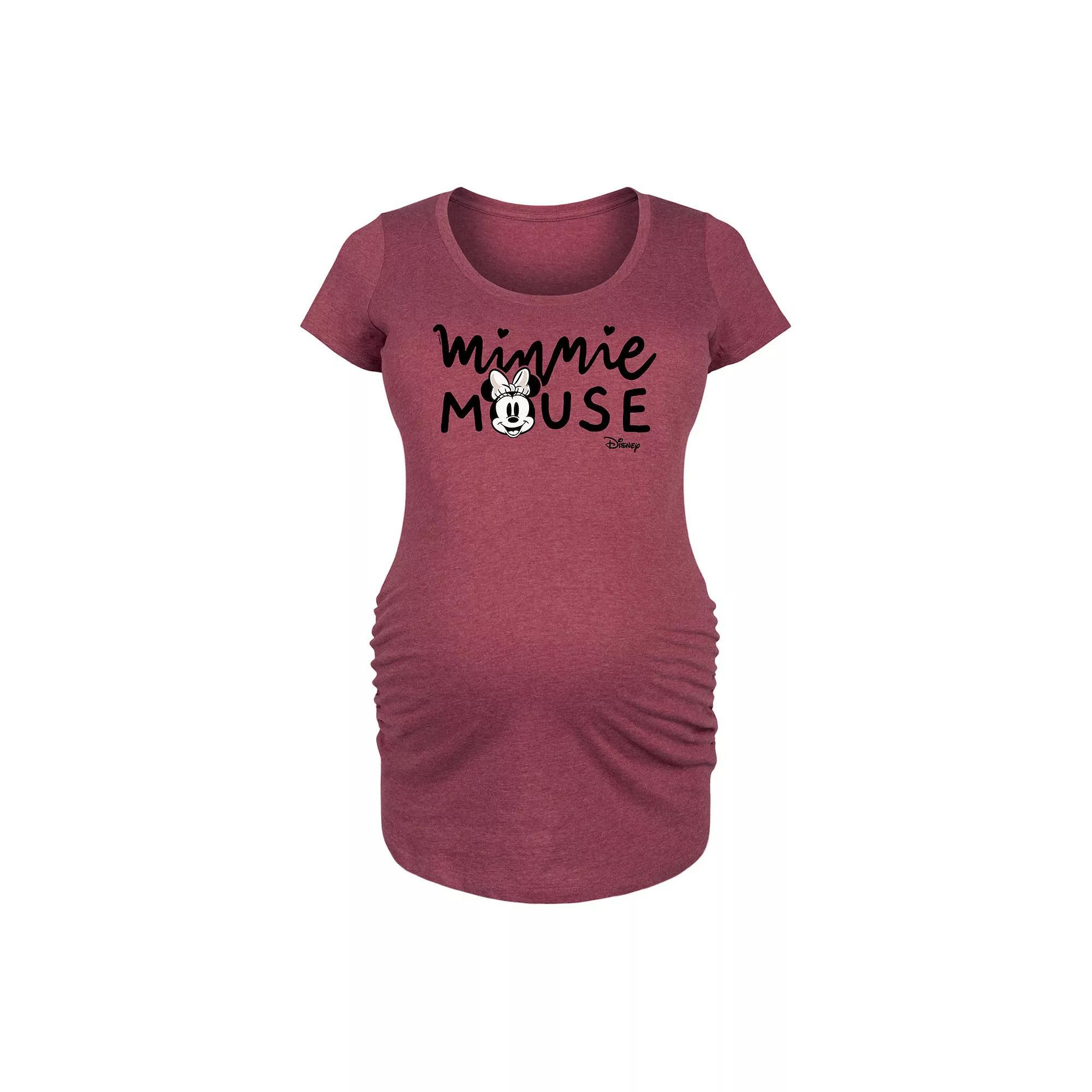 Maternity Heart Graphic Tee, Womens Grey Dark Red Product Image