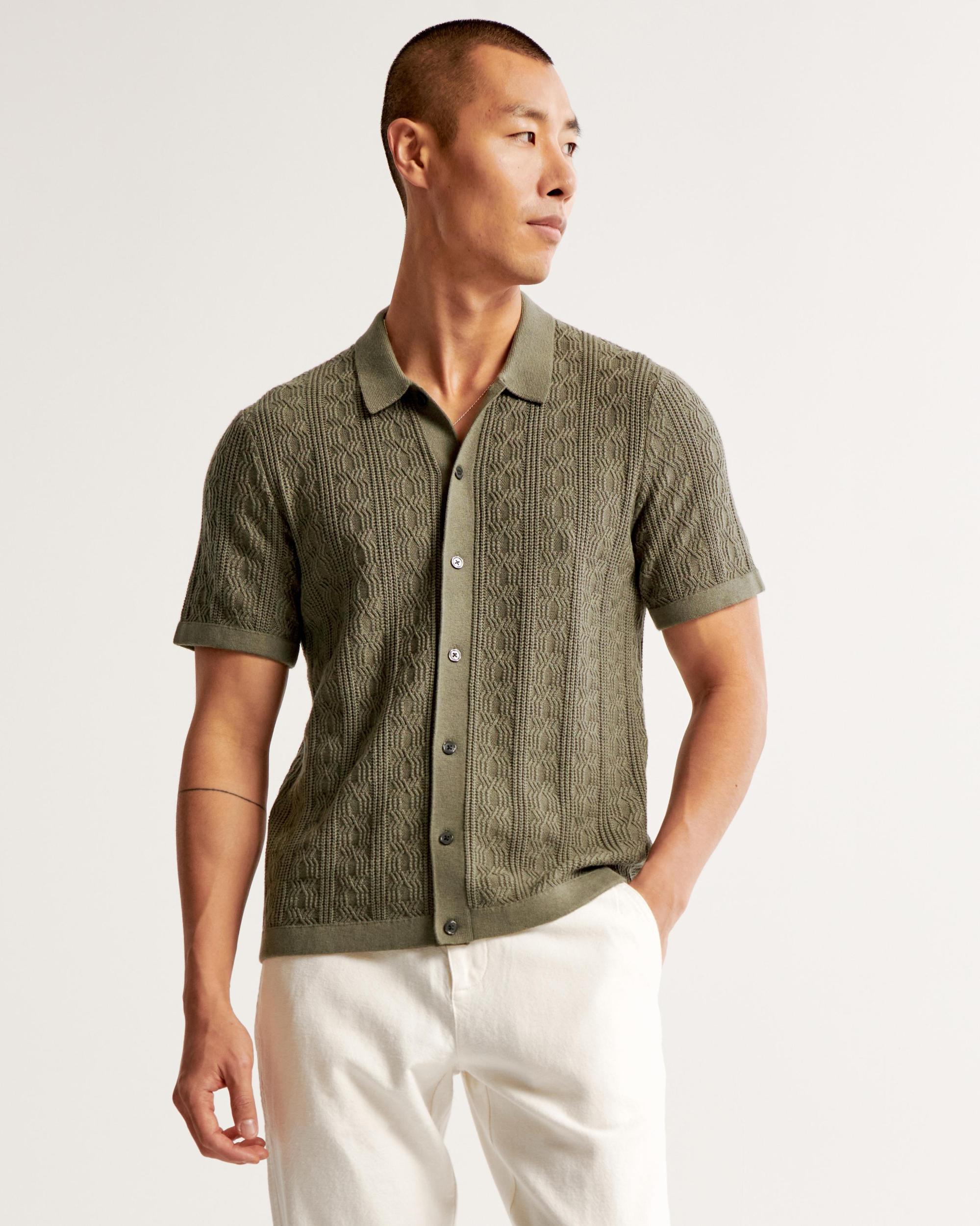 Stitch Button-Through Sweater Polo Product Image