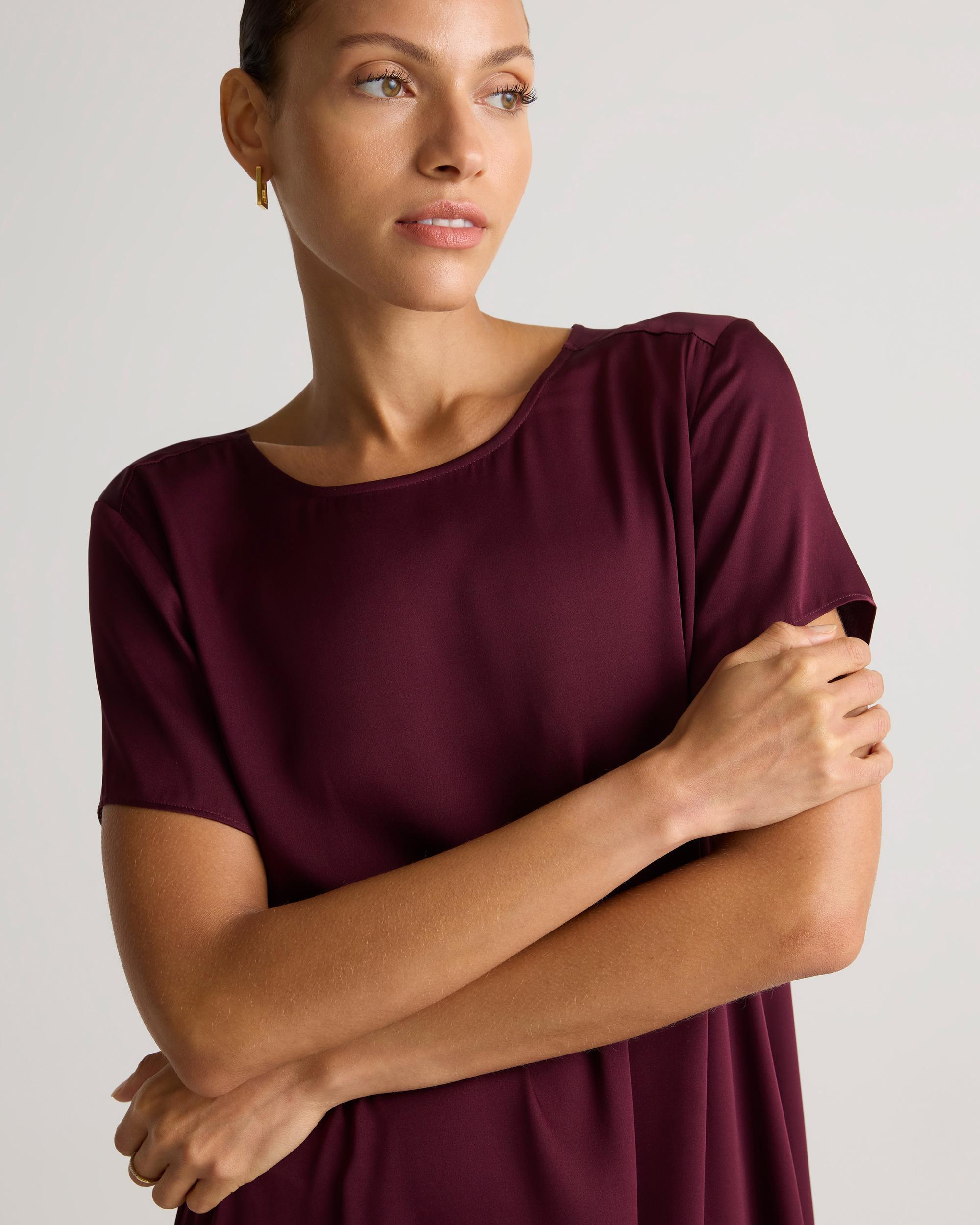 Quince | Women's Washable Stretch Silk Voluminous Maxi Dress Product Image