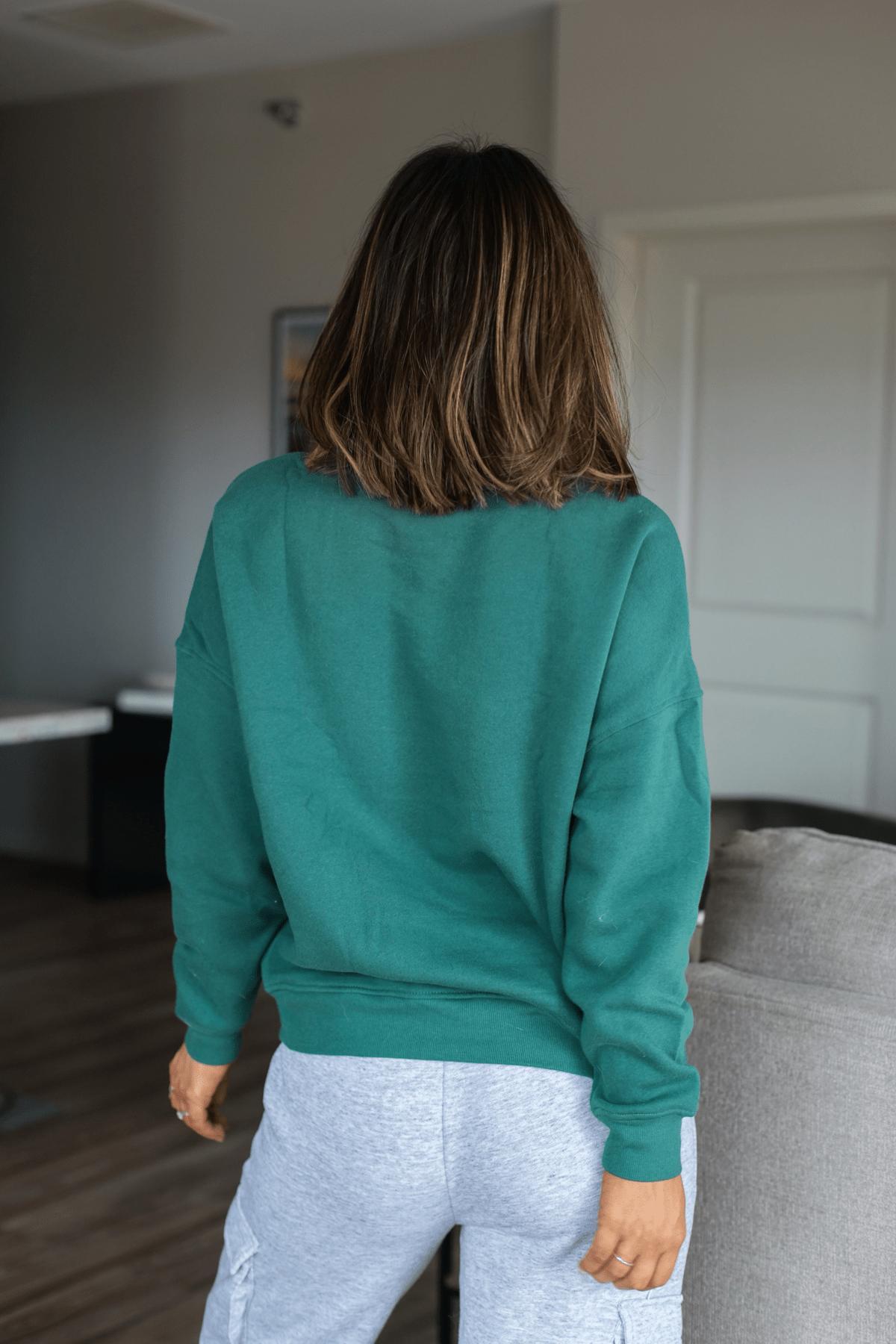 Hunter Green Los Angeles Graphic Pullover - FINAL SALE Product Image