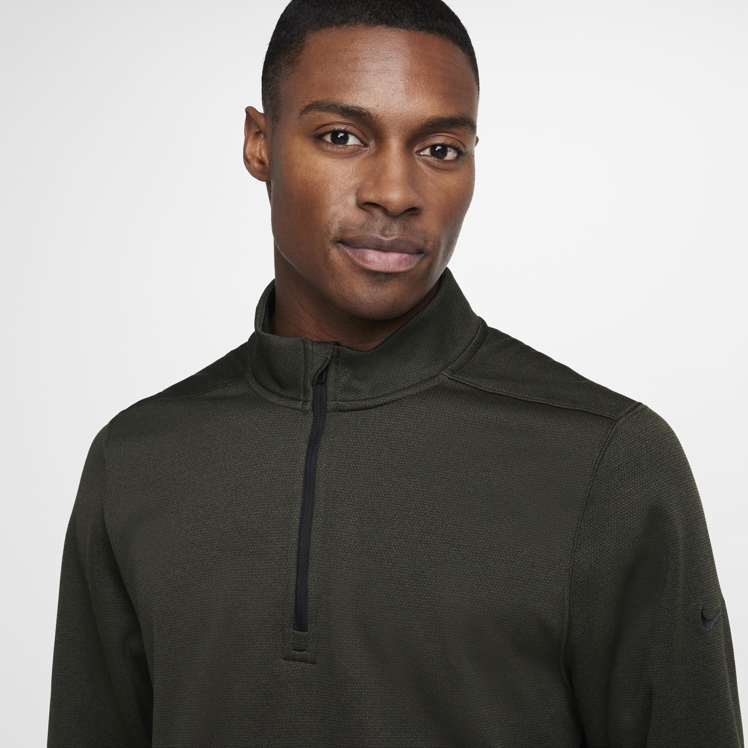Men's Nike Therma-FIT Victory Golf Quarter-Zip Fleece Pullover, Size: Small, Cargo Green Product Image