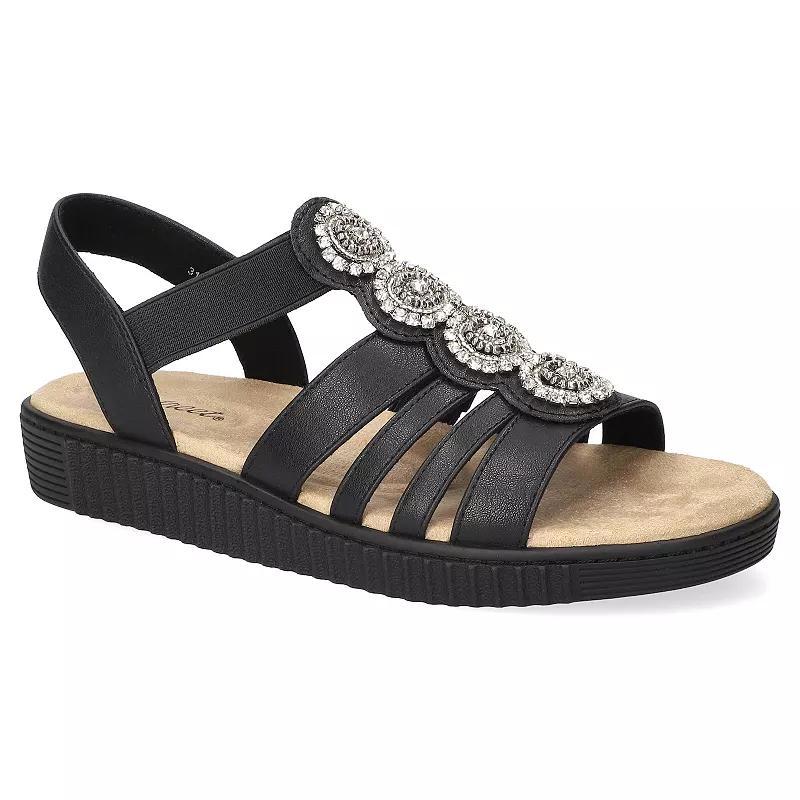 Easy Street Samira Women's Ornamented Platform Sandals, Size: 9.5, Black Product Image