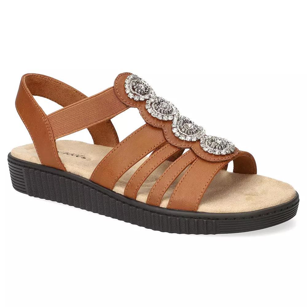 Easy Street Samira Women's Ornamented Platform Sandals, Size: 8 XW, Luggage Product Image