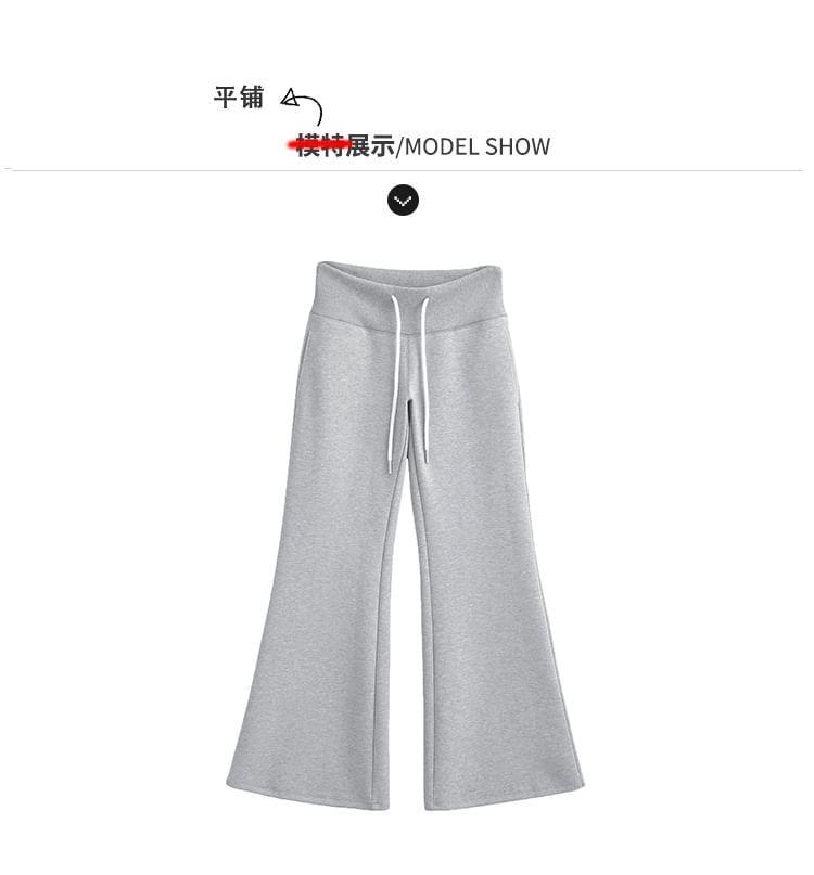 Drawstring-Waist Boot-Cut Sweatpants Product Image