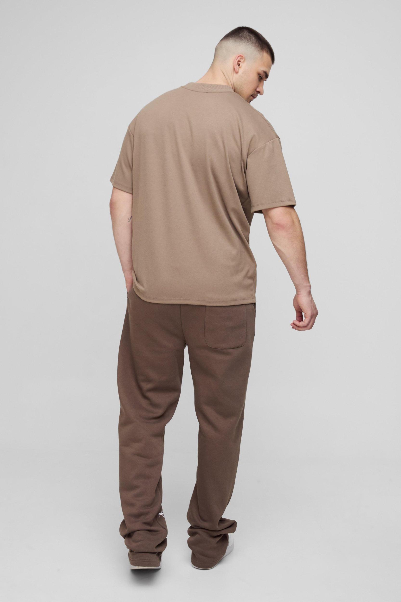 Tall Relaxed Double Waistband Heart Print Sweatpants | boohooMAN USA Product Image