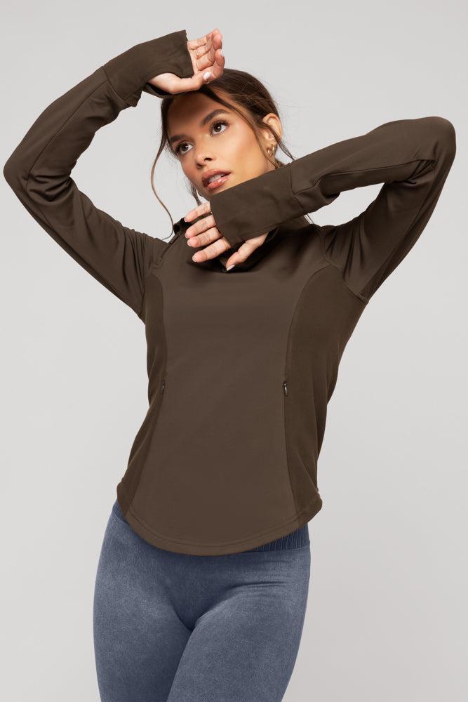 Chasing Pavements Mockneck Pullover - Grasshopper Product Image
