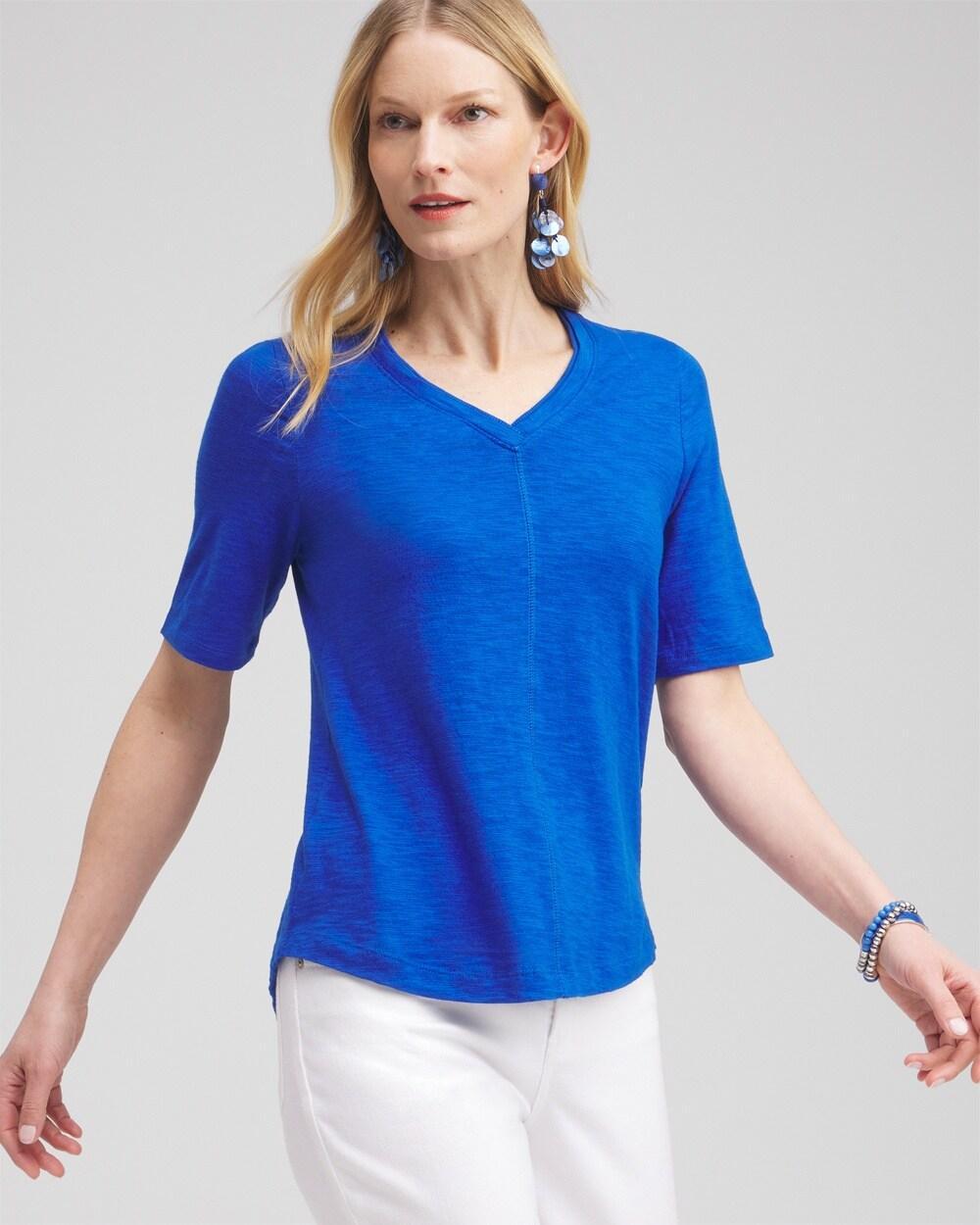 Women's Elbow Sleeve A-line Tee Product Image