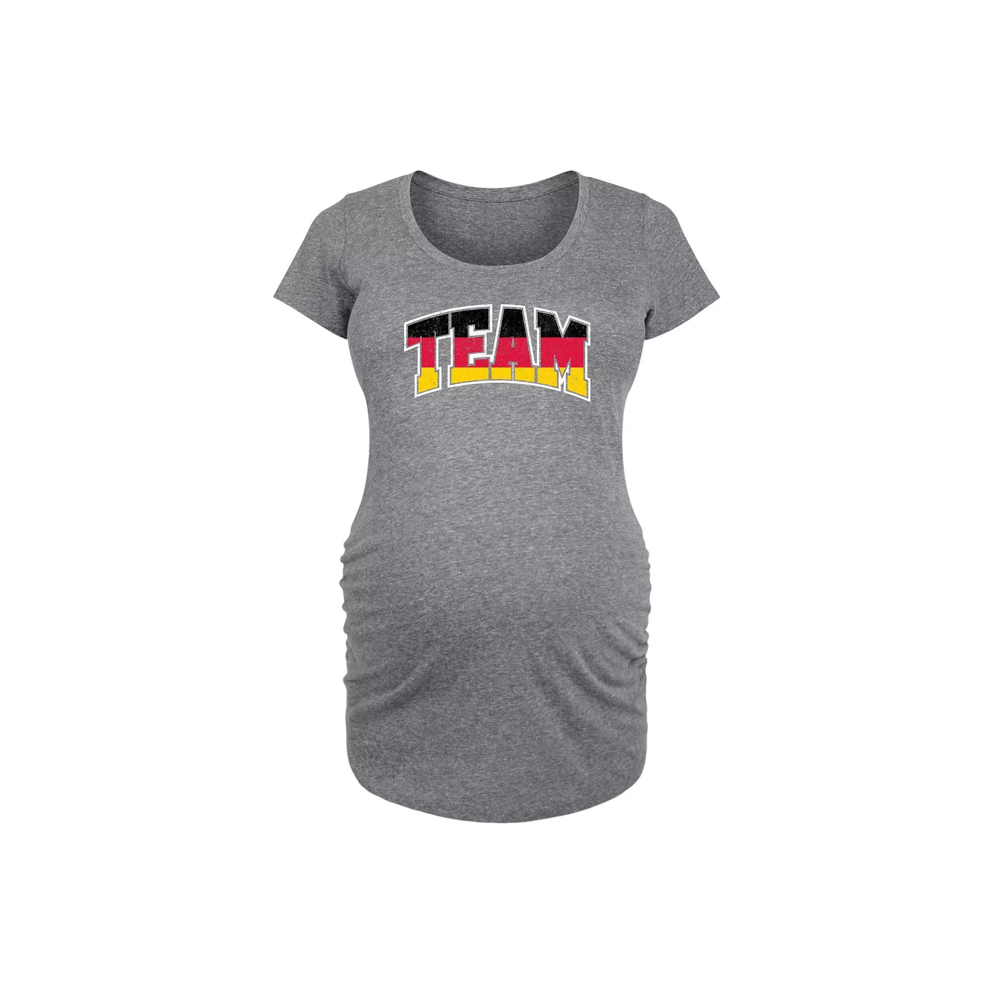 Maternity Team Germany Graphic Tee, Womens Heather Grey Product Image