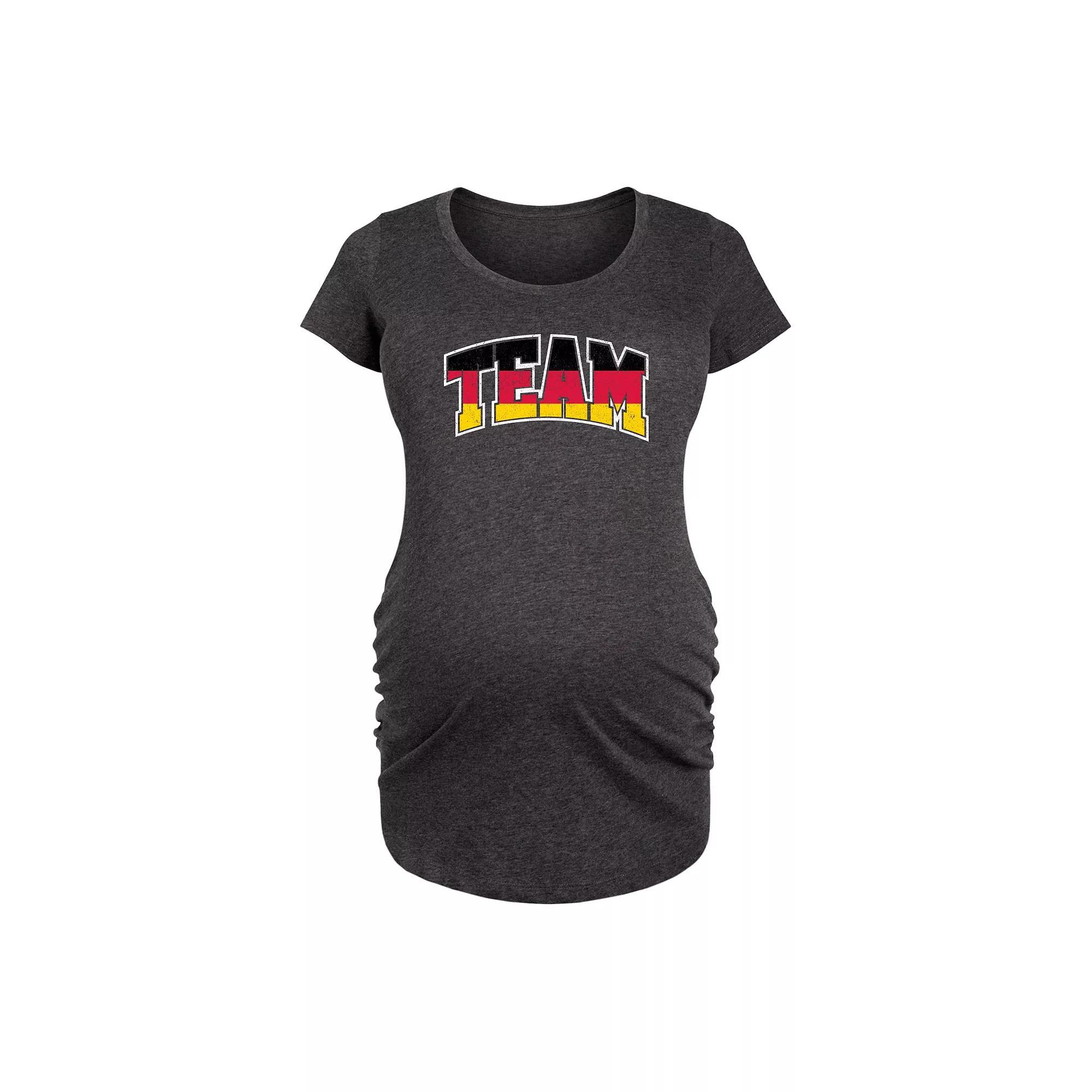 Maternity Team Germany Graphic Tee, Womens Heather Grey Product Image