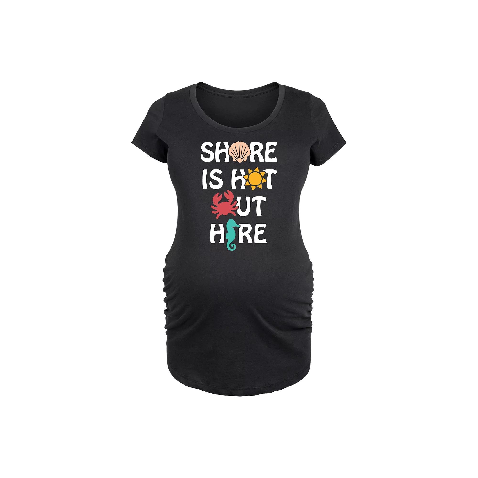 Maternity Shore is Hot Out Here Graphic Tee, Womens Blue Product Image